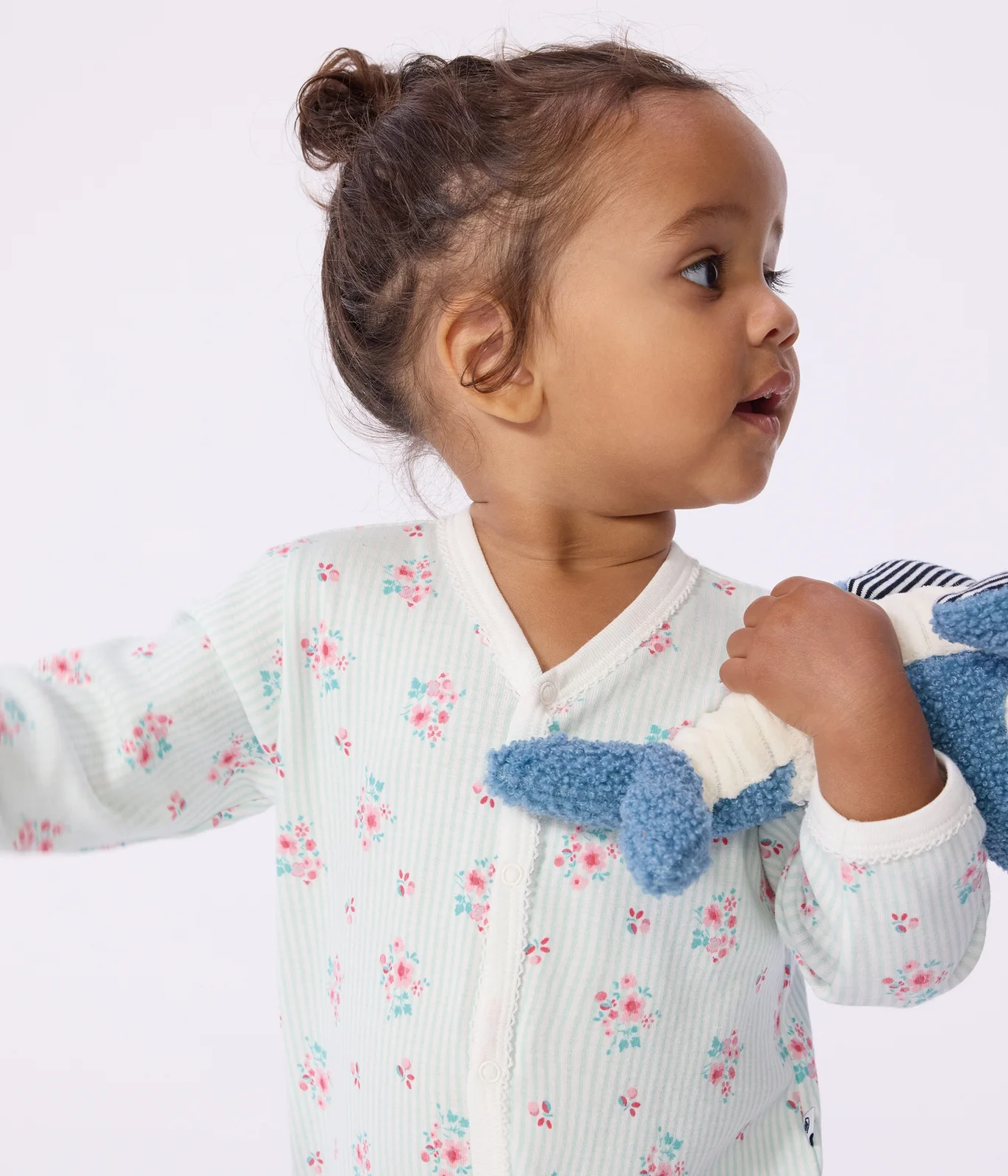 Babies' floral print cotton pyjamas