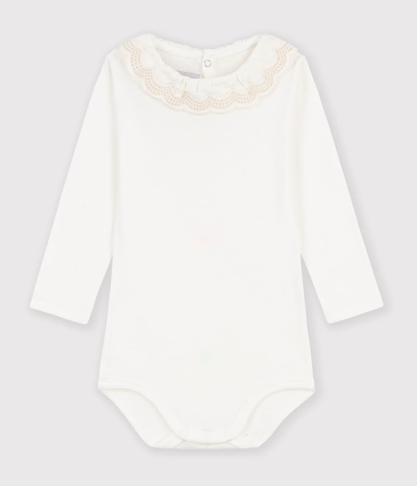 Babies' plain cotton body with a collar