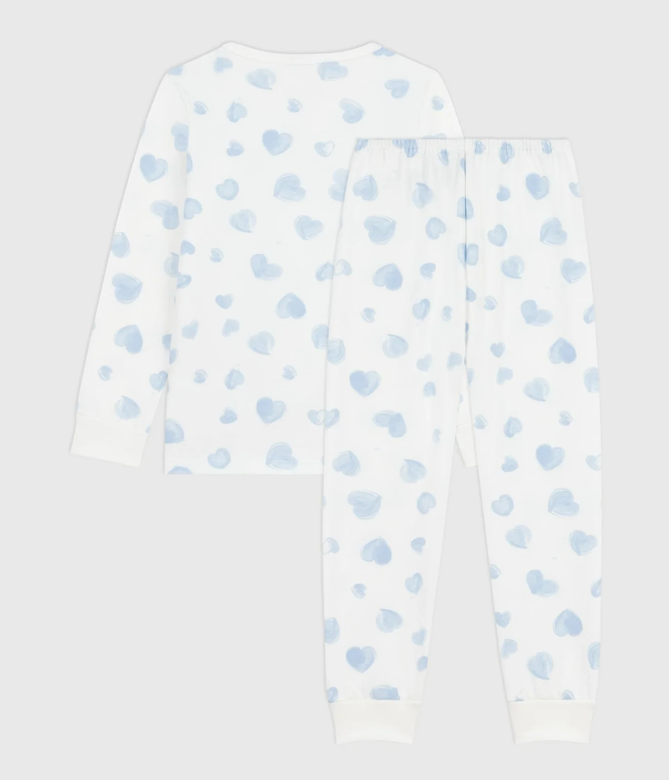 Children's pyjamas in heart-printed fleece
