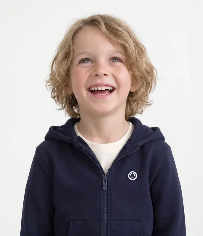 Kids' cotton zip-up hoodie