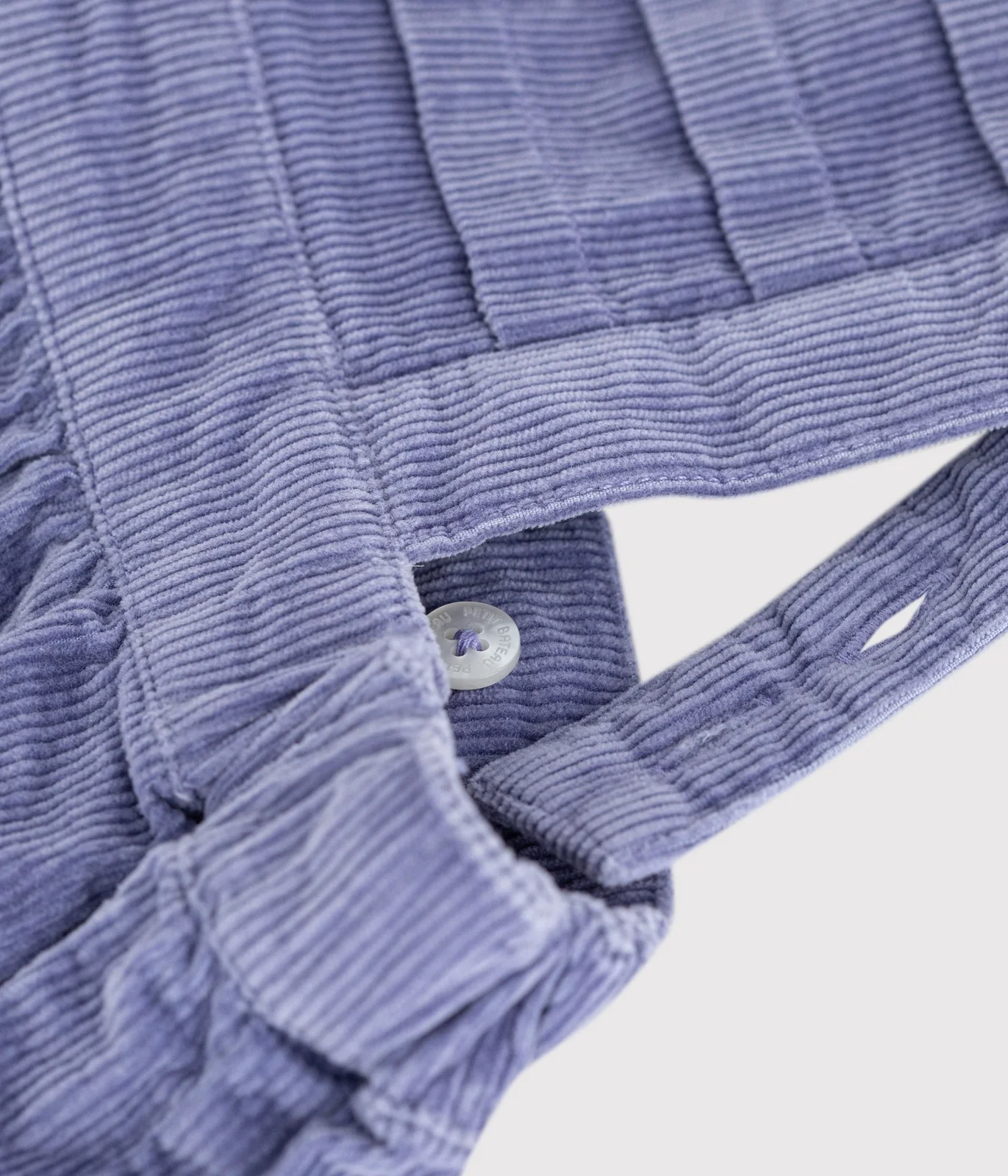 Babies' long-sleeved plain corduroy dress