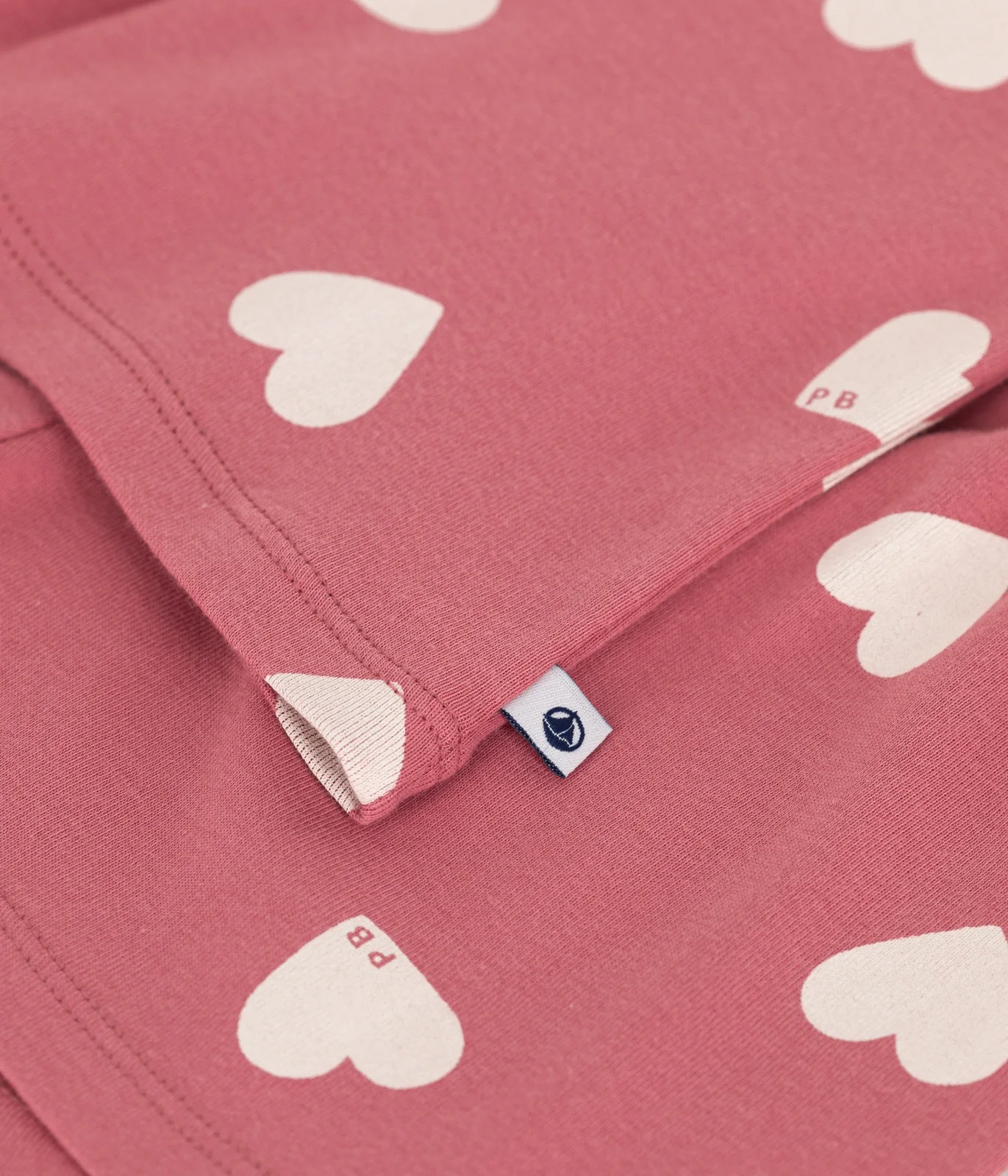 Children's short heart-pattern cotton pyjamas