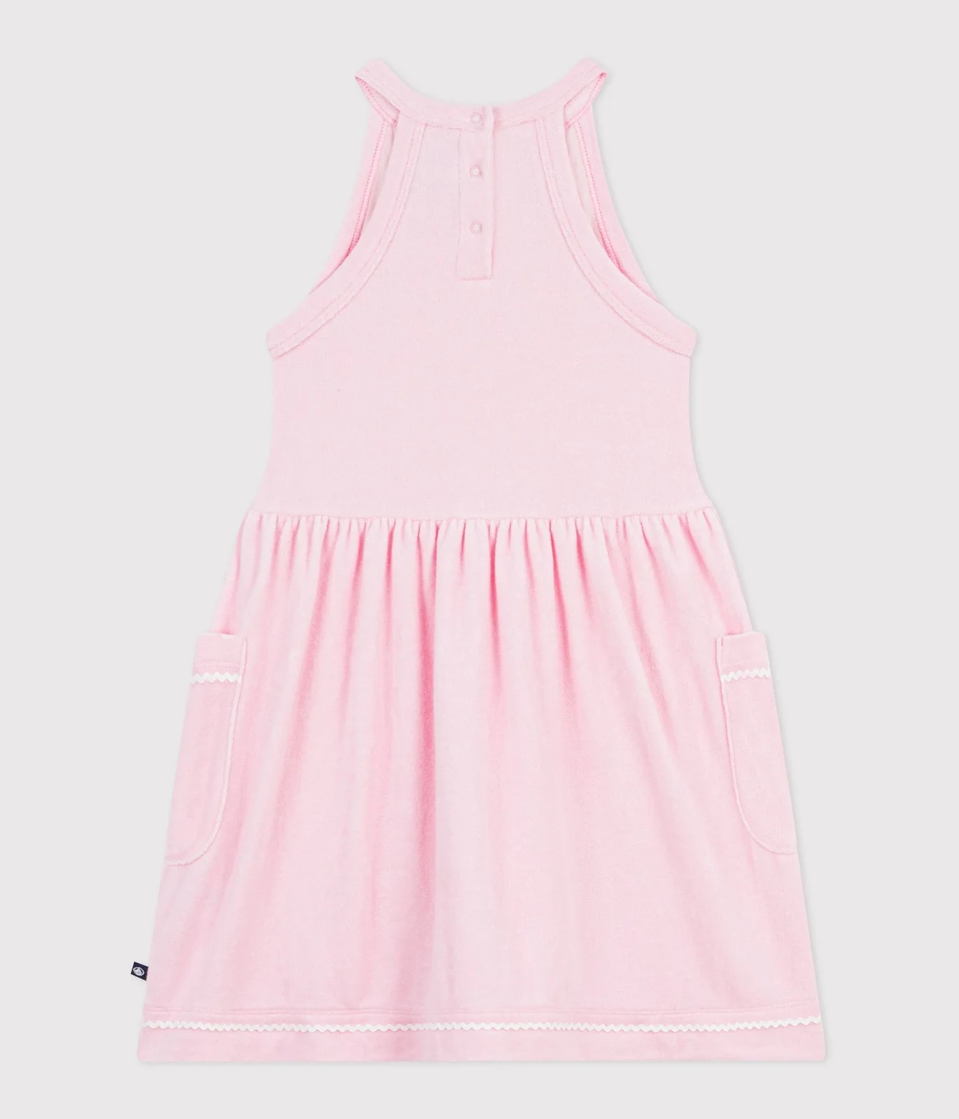 Children's sleeveless plain cotton dress