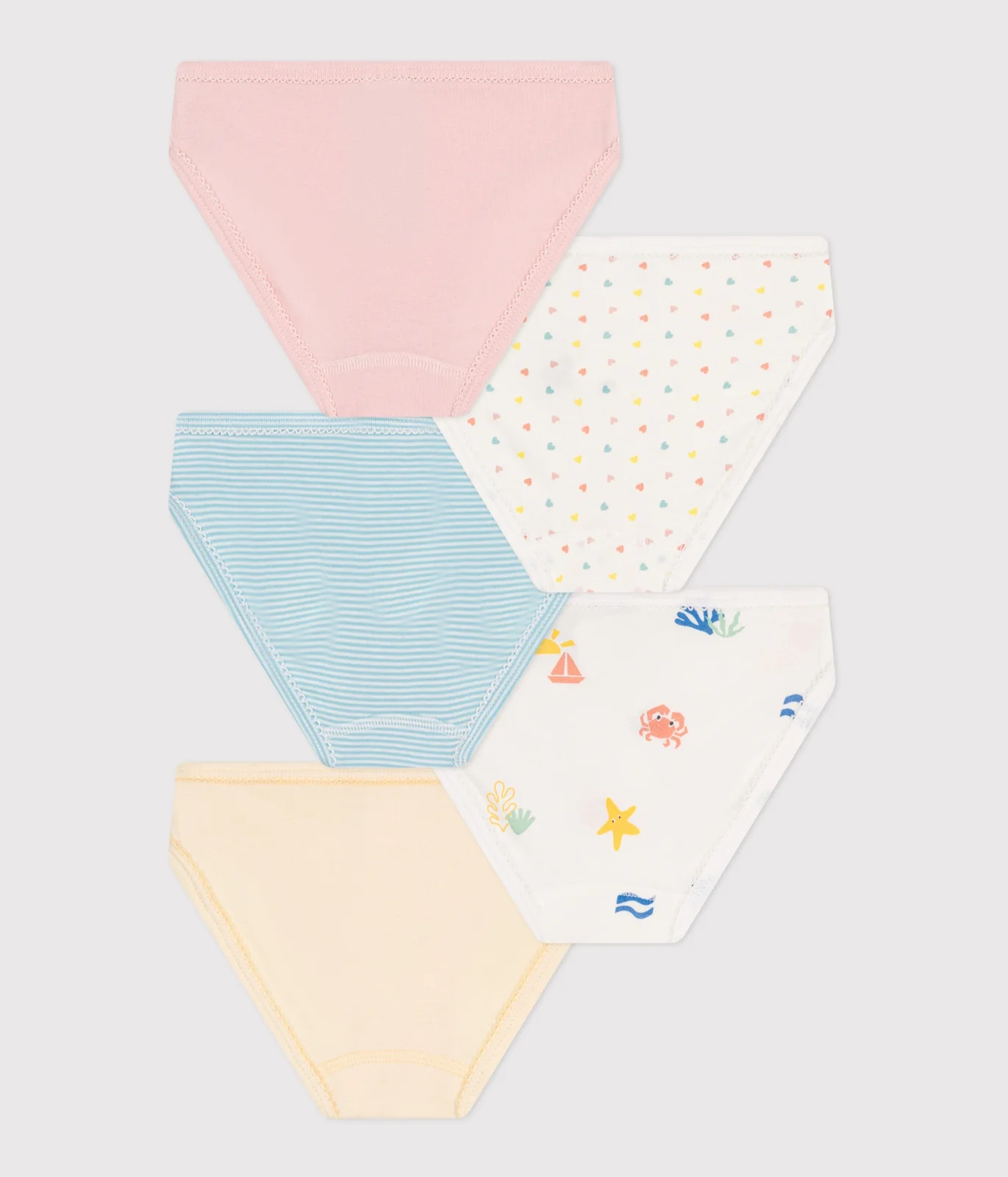 Children's printed cotton pants - 5-Pack