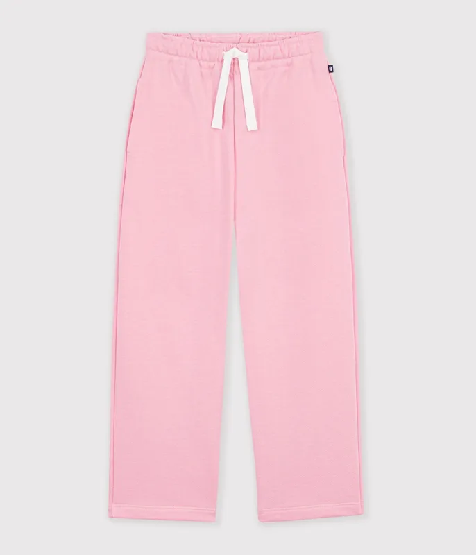 Children's plain cotton jogging bottoms