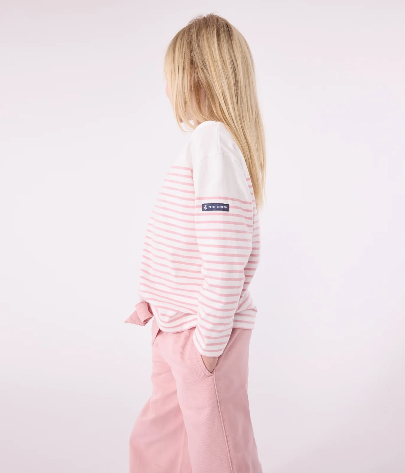 Children's long-sleeved cotton Breton T-shirt