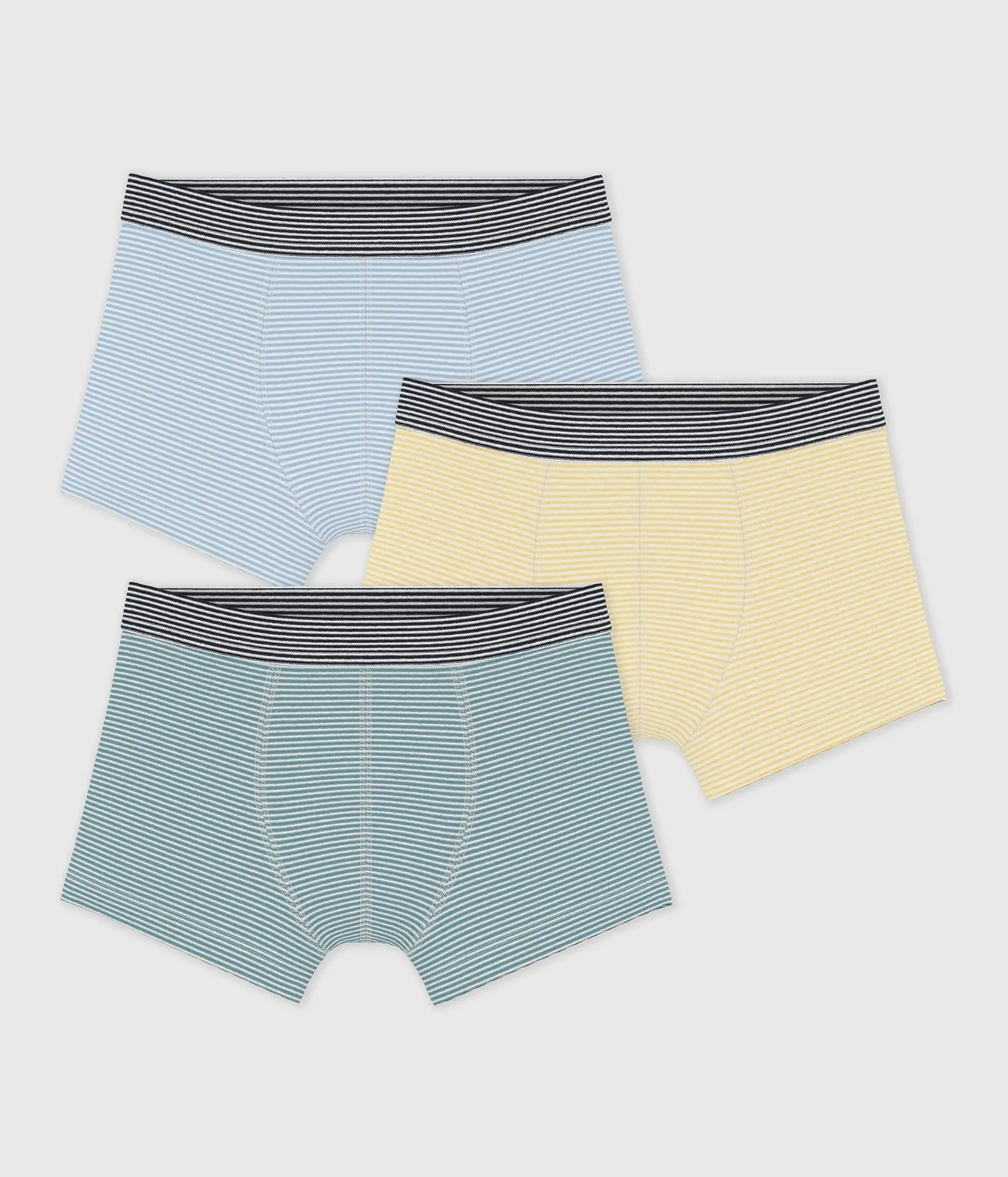 Pack of children's stripy cotton boxers