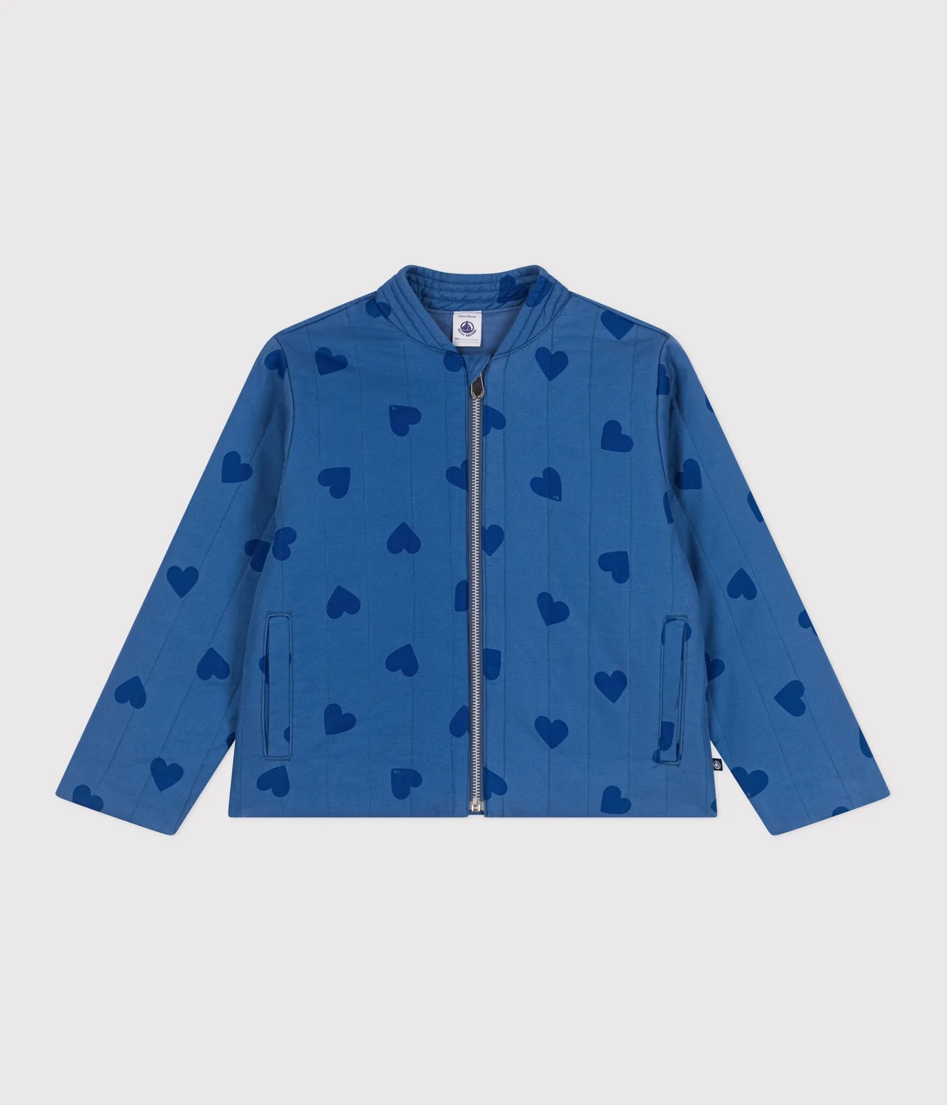 Children's heart-patterned cotton jacket