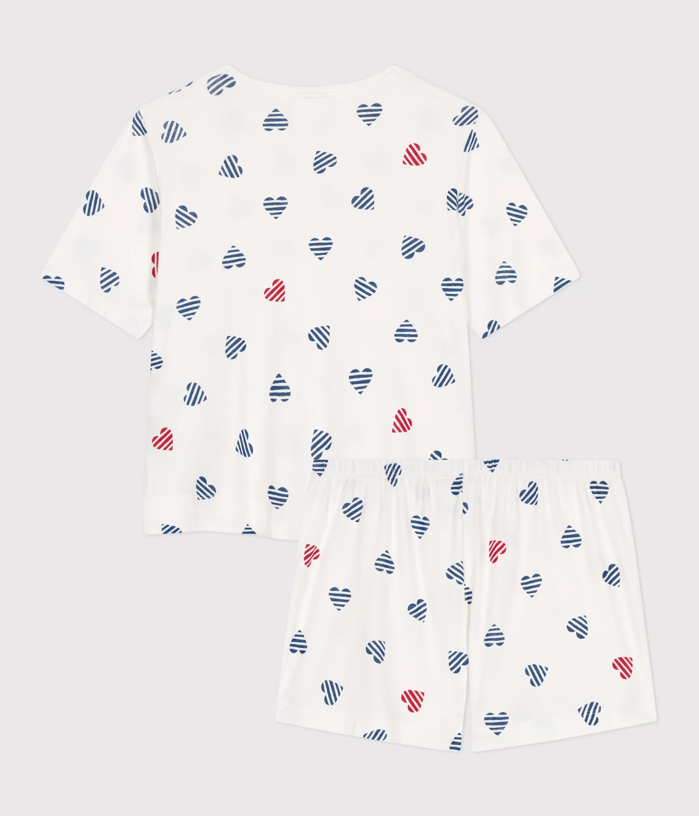 Women's short heart print cotton pyjamas