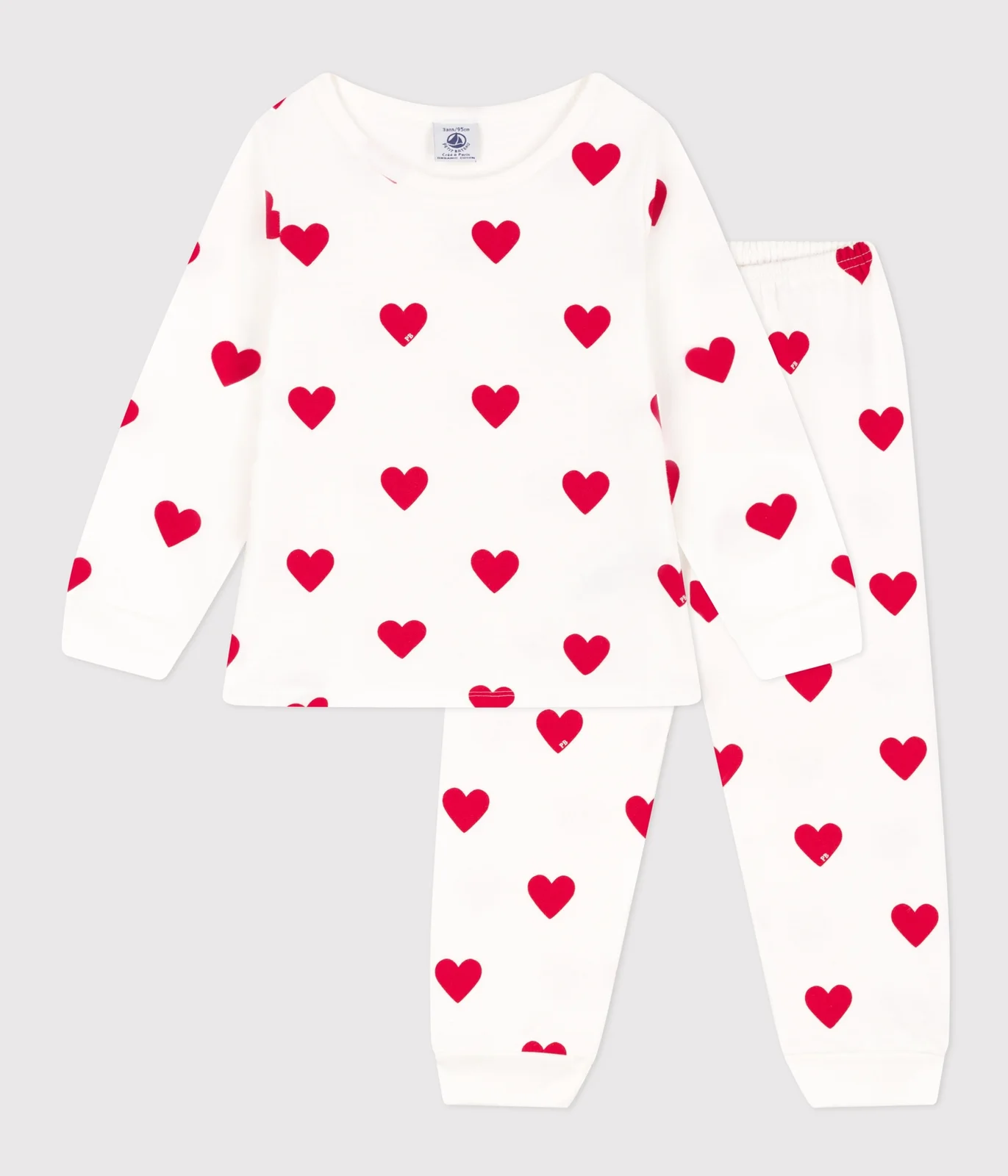 Children's Hearts Print Fleece Pyjamas