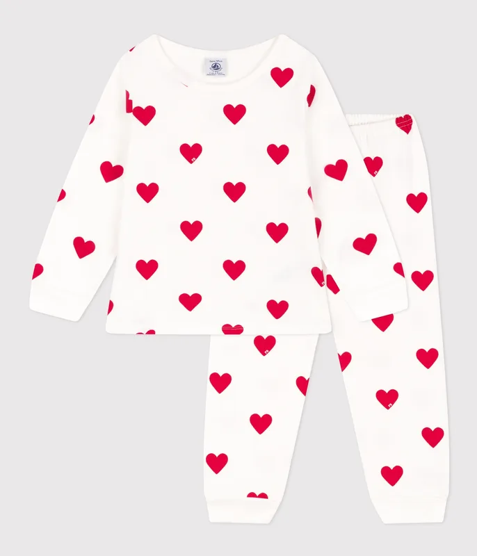 Children's Hearts Print Fleece Pyjamas
