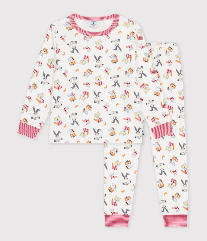 Children's pyjamas in cotton with an animal print
