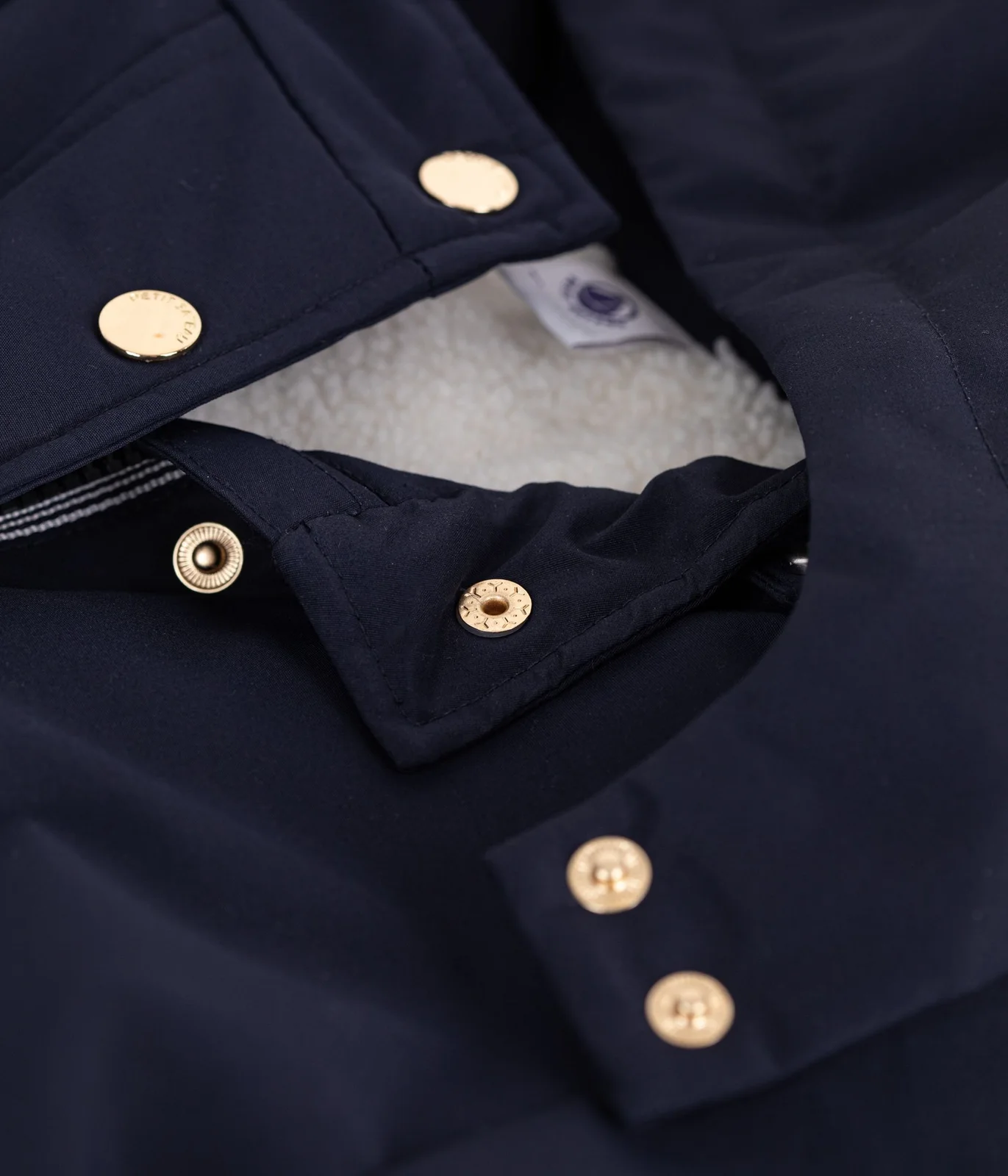 Children's plain mid-length parka