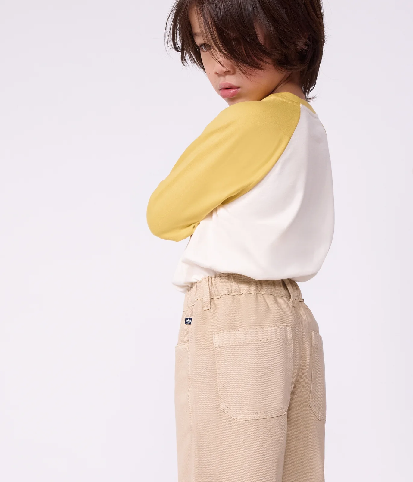 Children's 5-pocket denim trousers.