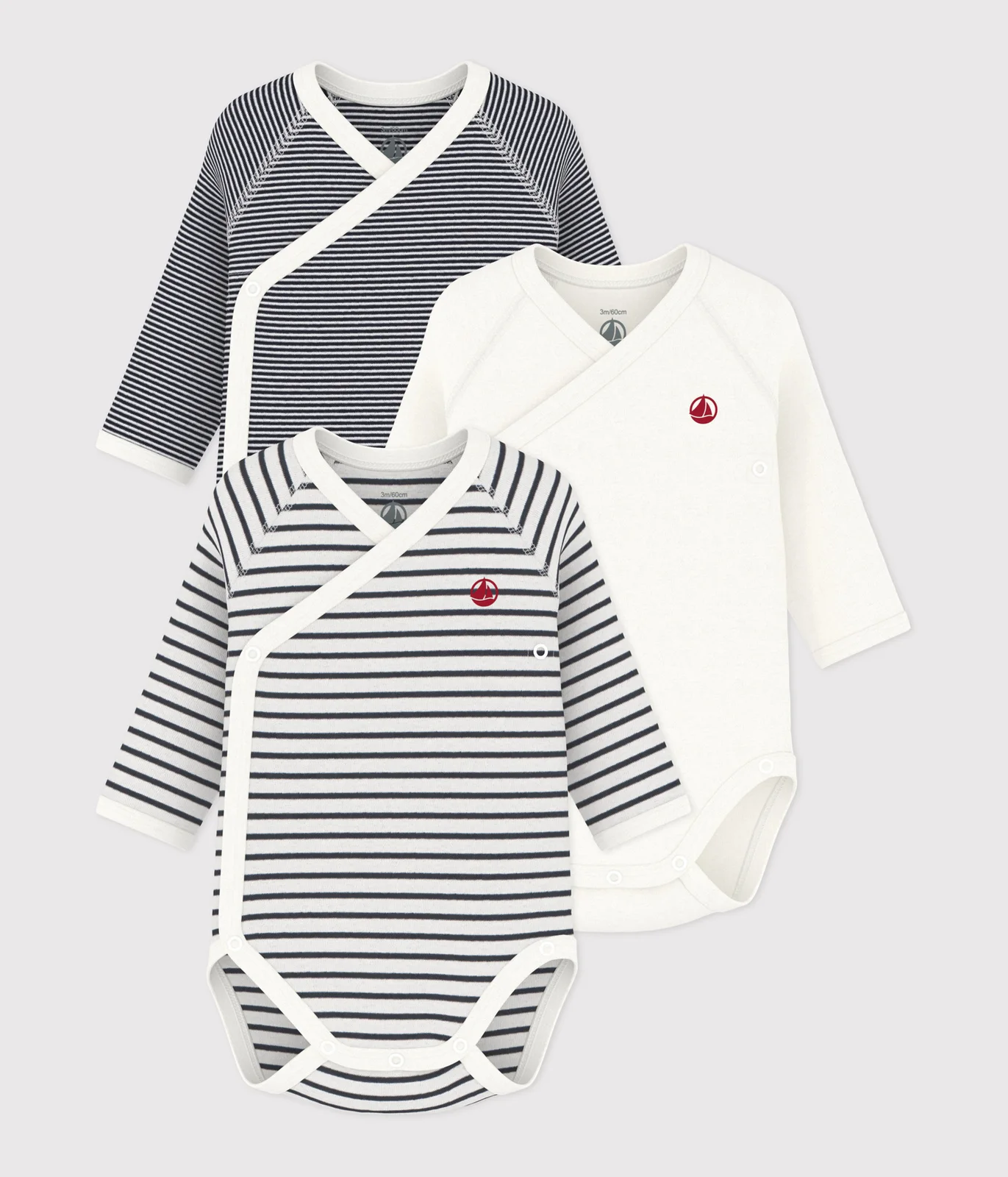 Babies' Long-Sleeved Bodysuit - 3-Pack
