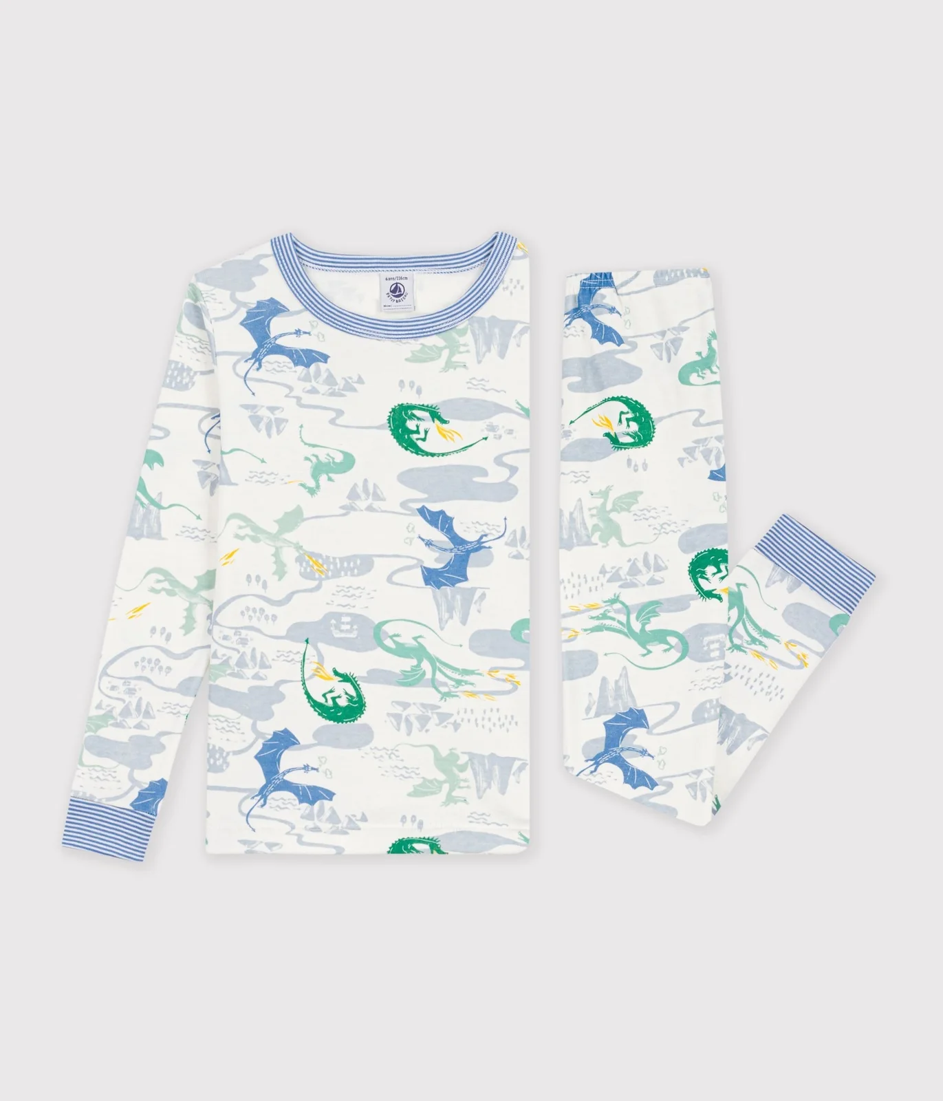 Children's snug-fitting printed cotton pyjamas