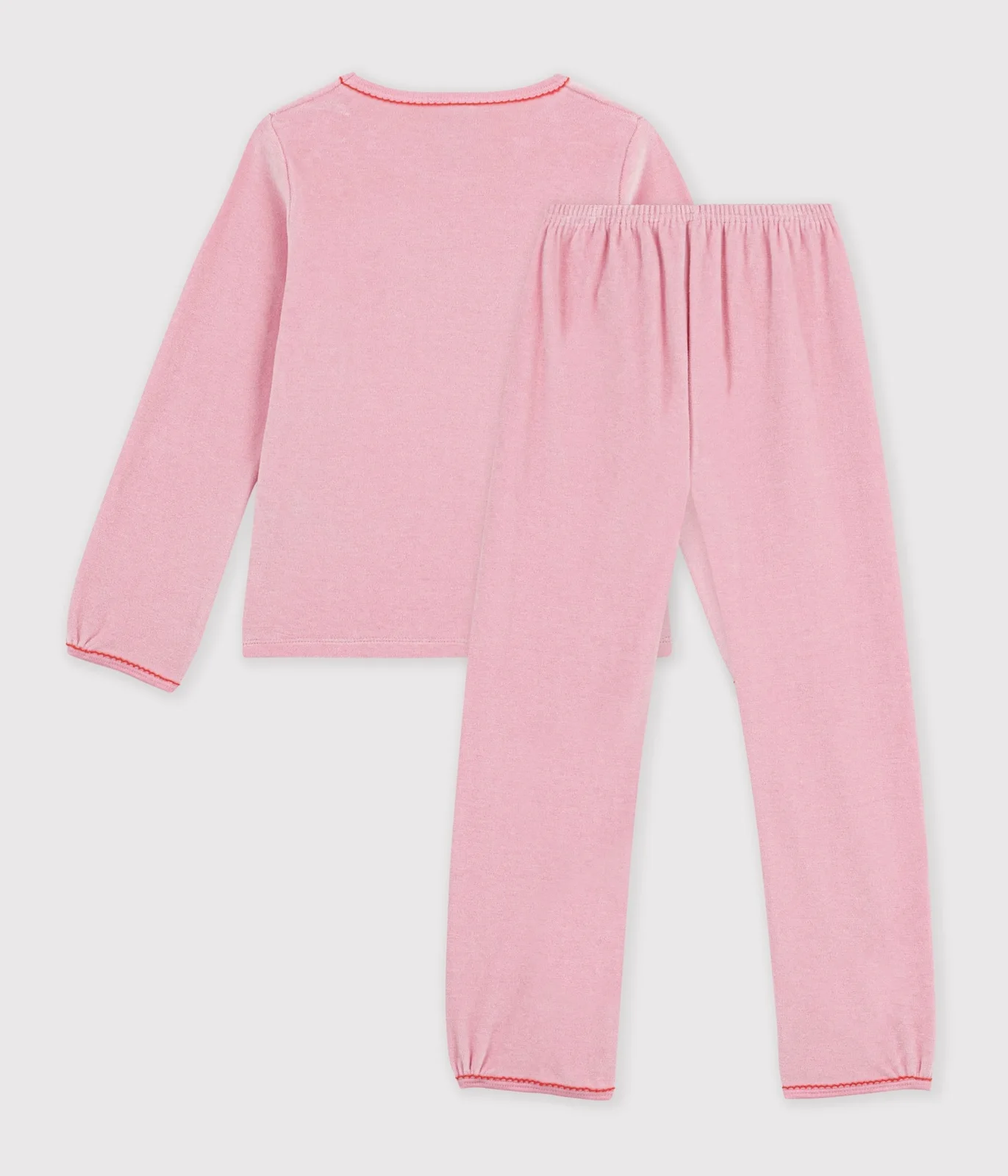 Children's velour pyjamas with a heart motif