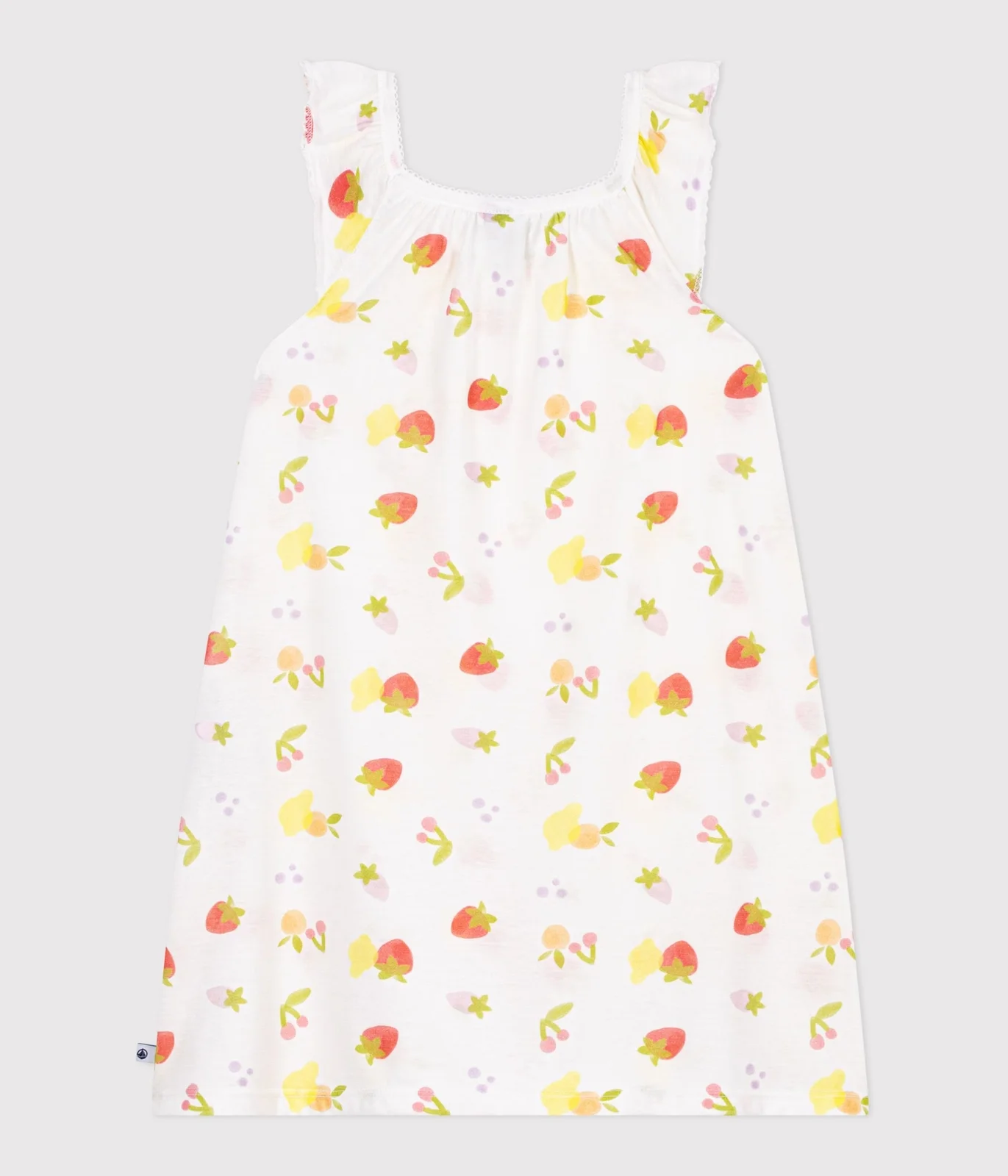 Children's fruit print cotton nightdress