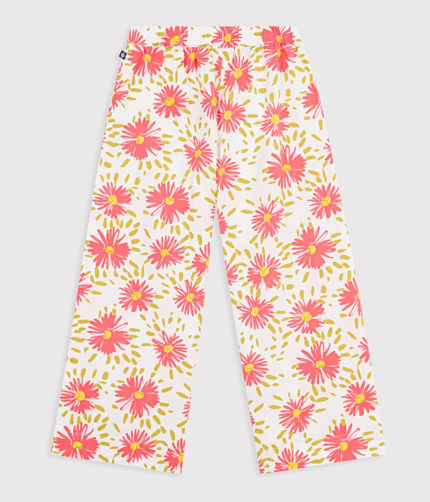 Children's floral cotton trousers