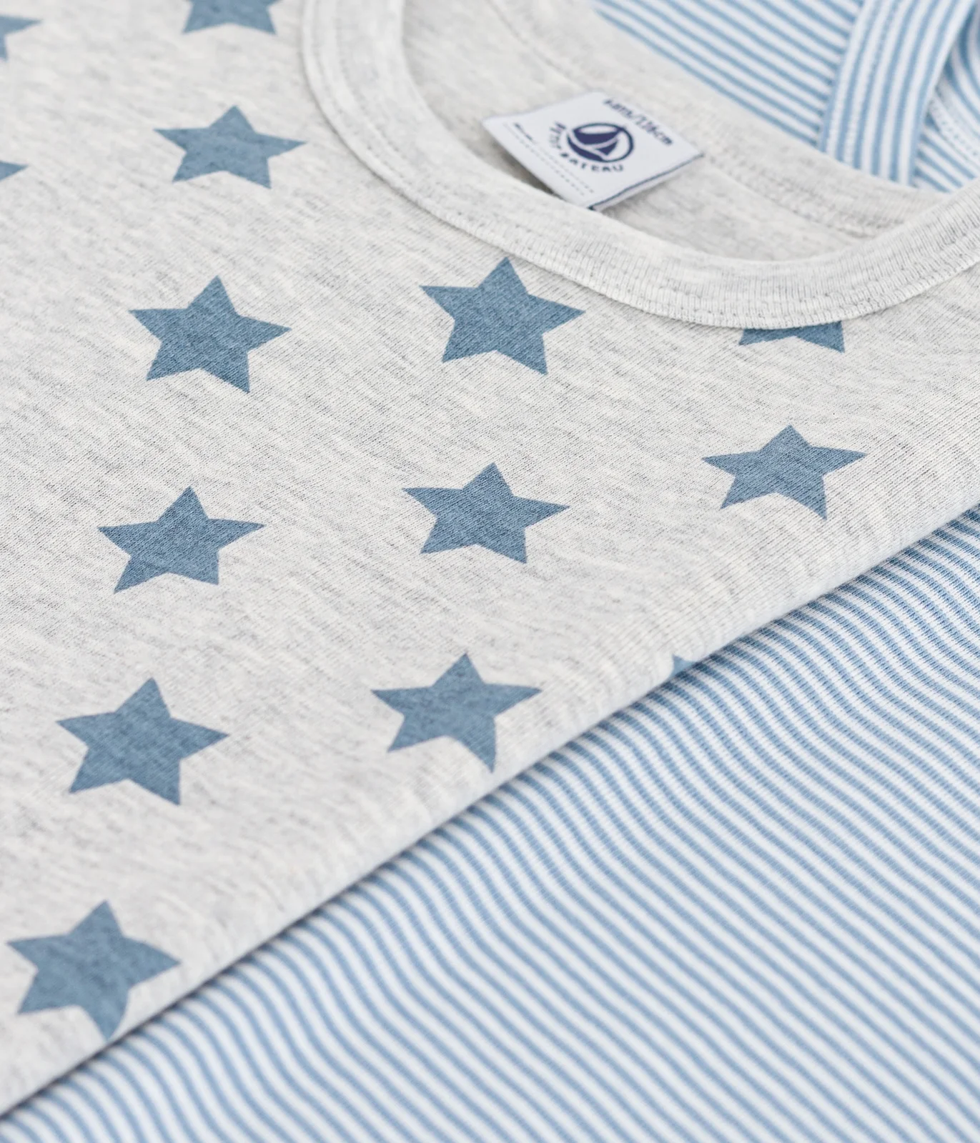 Pack of children's short-sleeved star-print cotton T-shirts