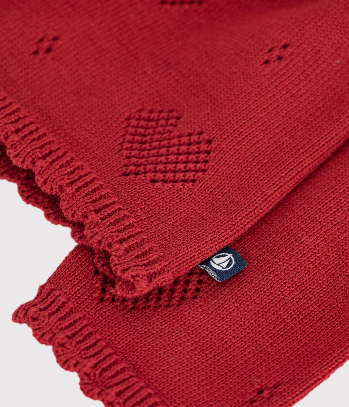 Babies' cotton cardigan with a heart pattern