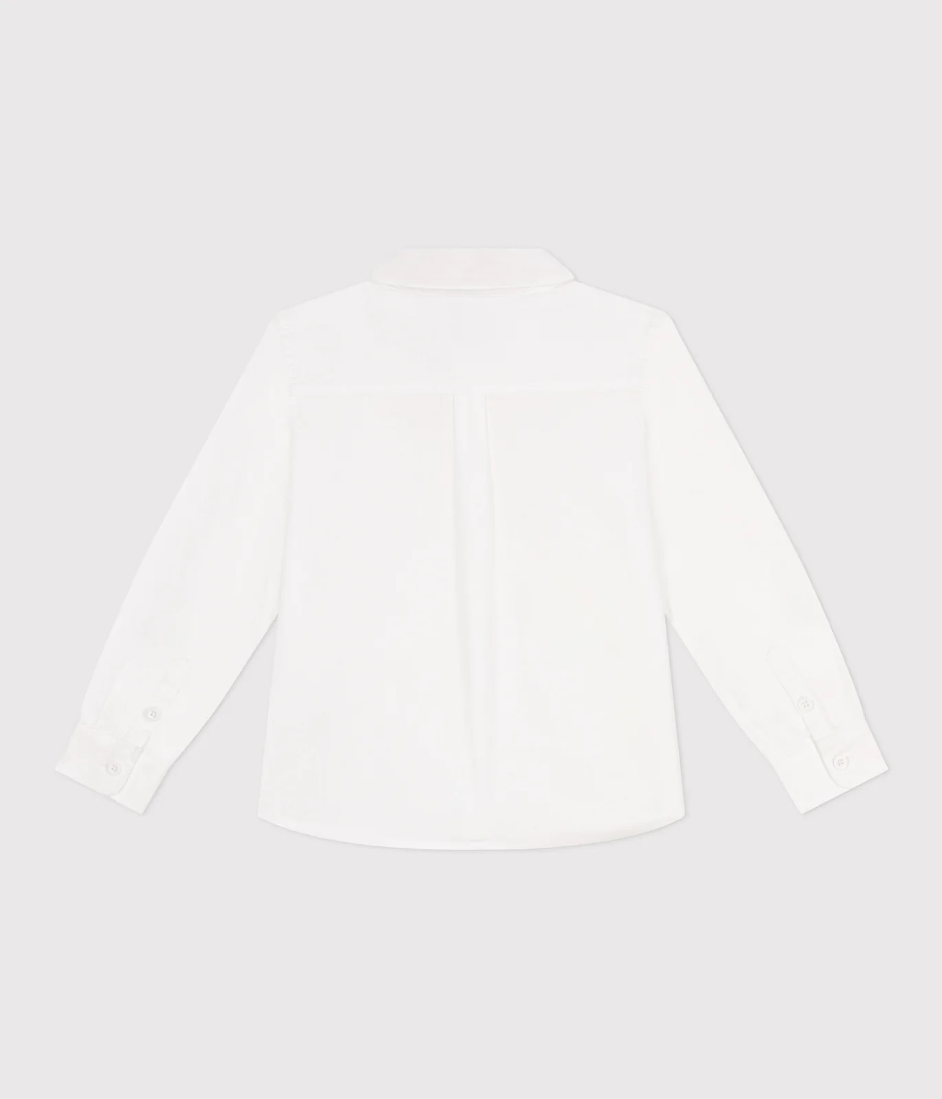 Children's long-sleeved plain cotton shirt