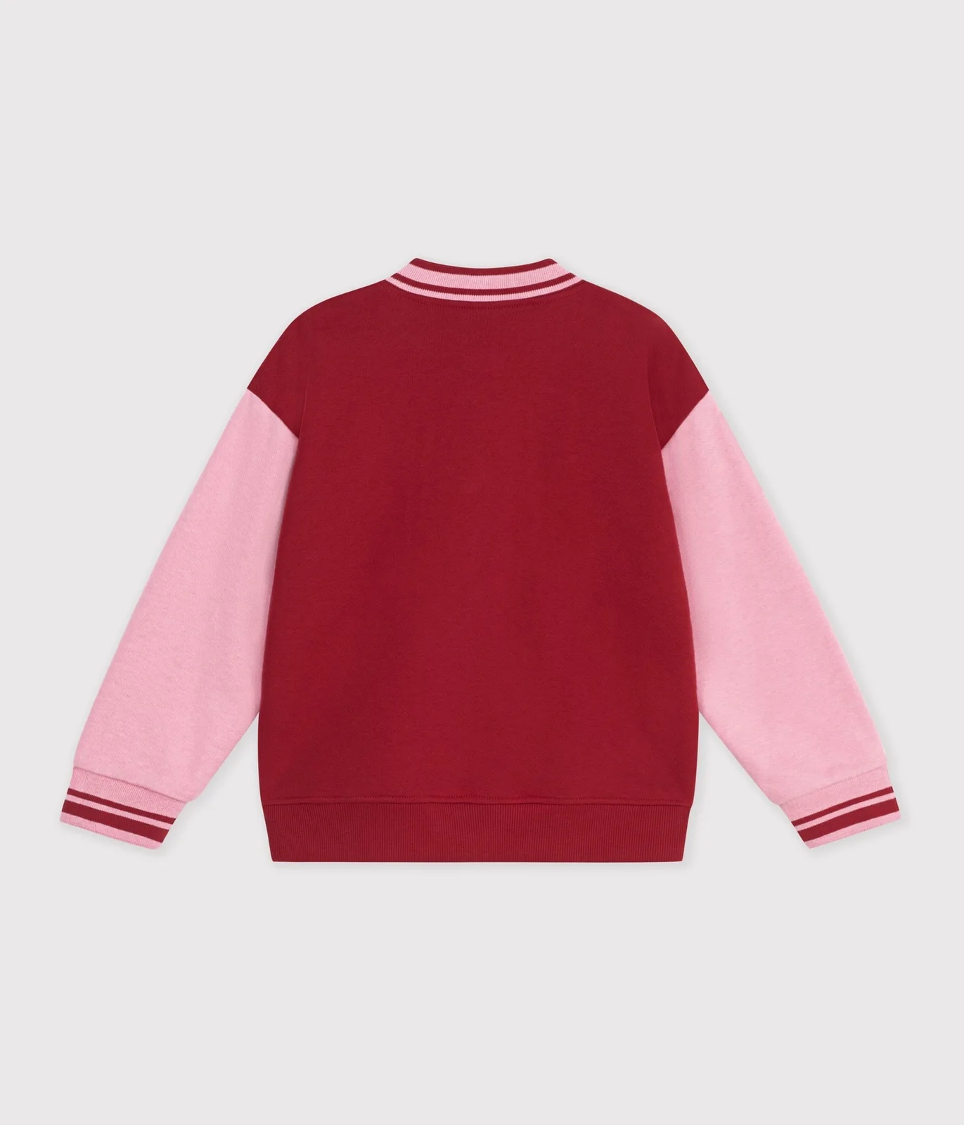 Children's varsity-style jacket in colourblock cotton