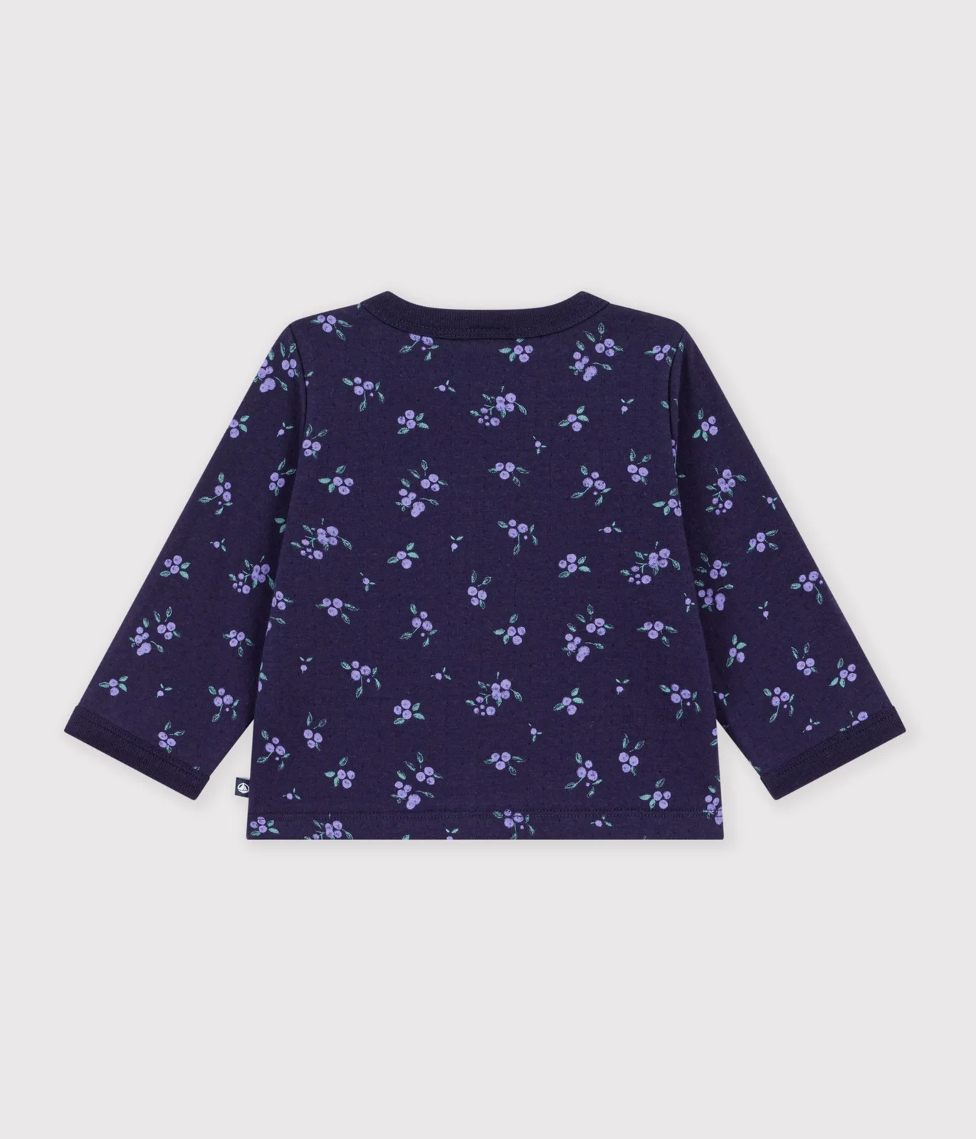 Babies' floral-print cotton cardigan