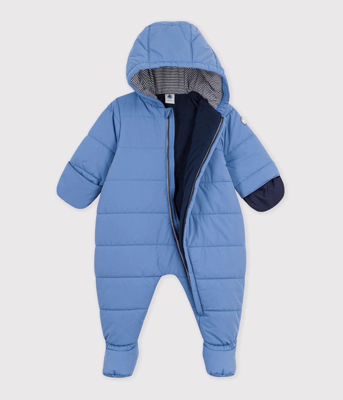 Babies' plain polyester snowsuit