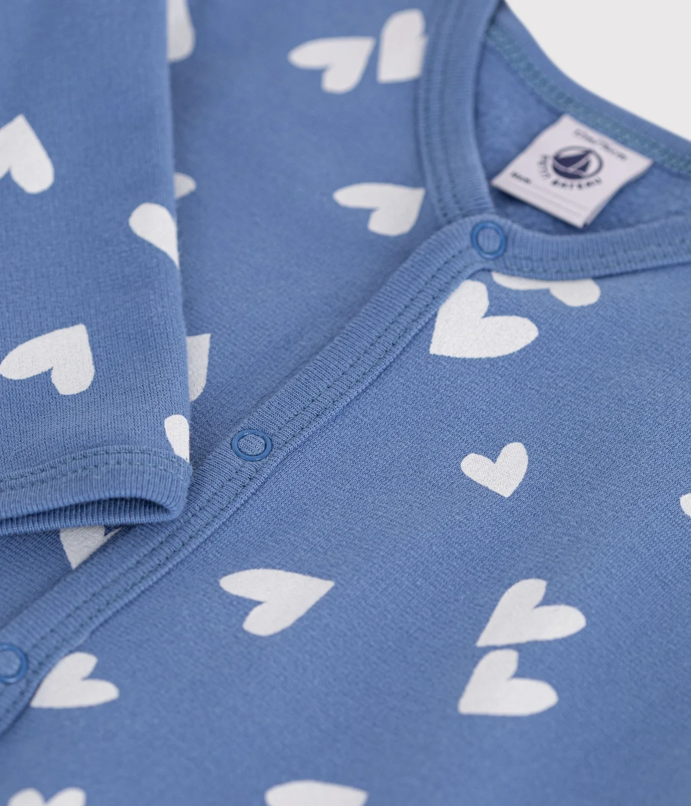 Babies' heart-print fleece pyjamas