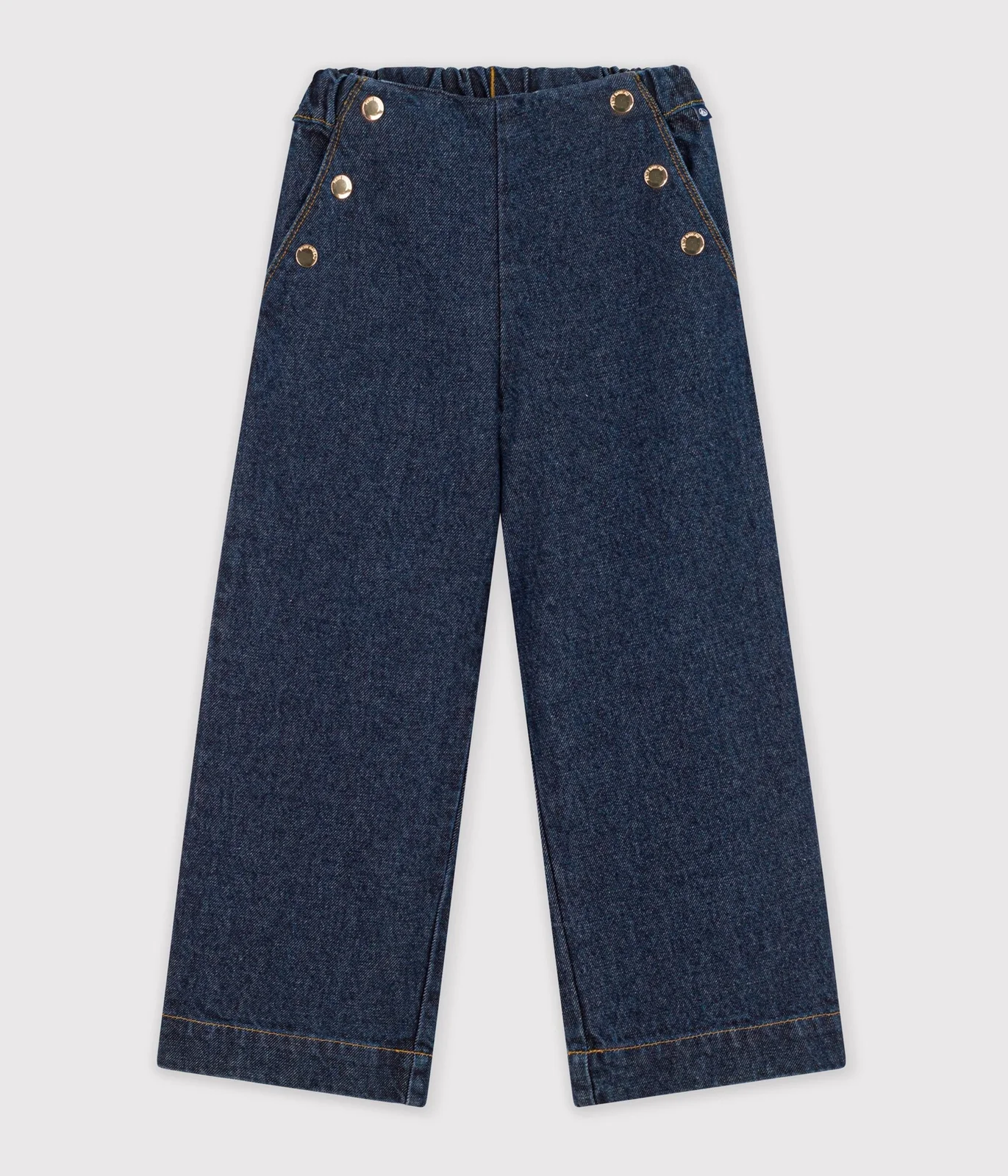 Children's wide-leg denim trousers