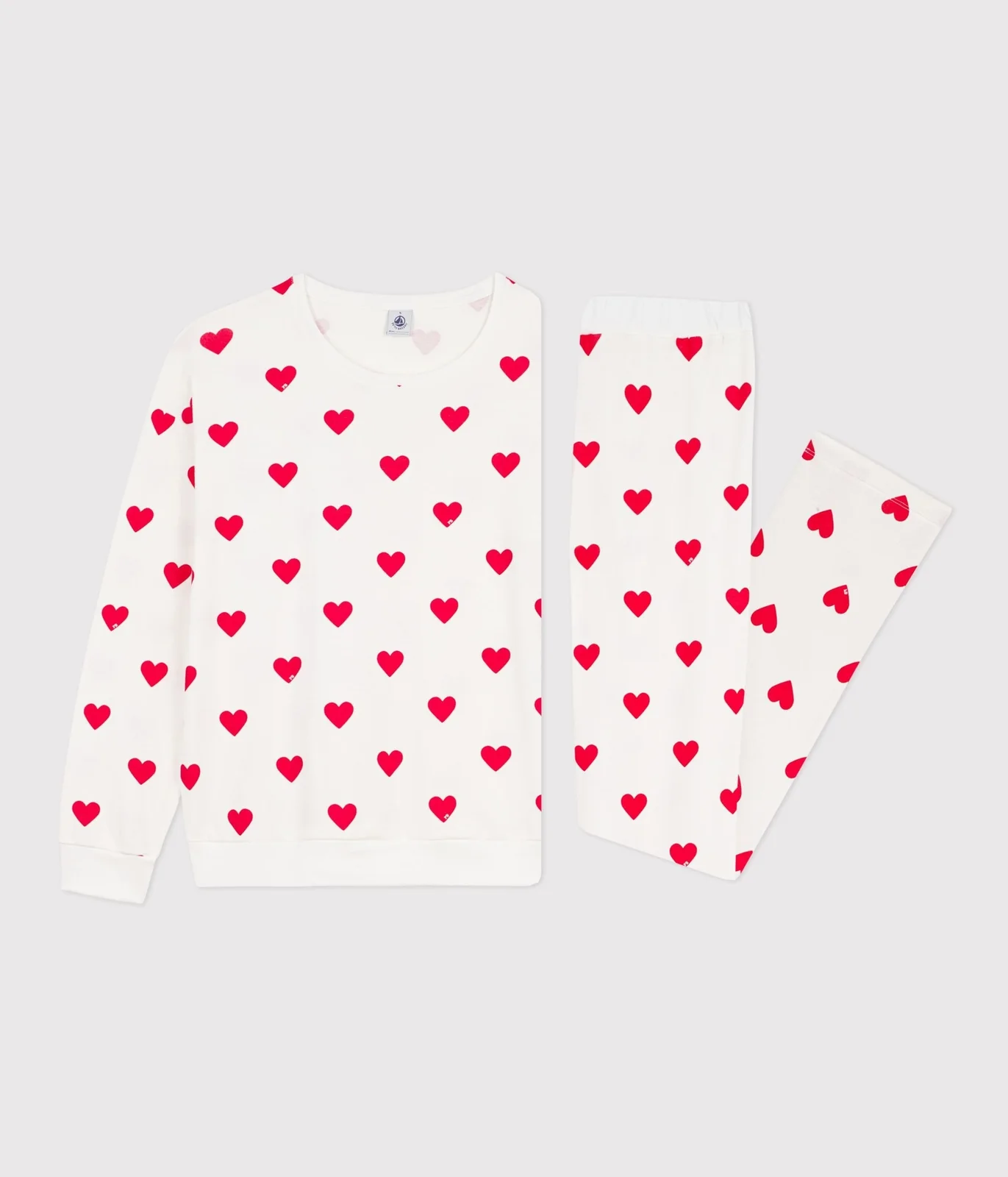 Women's heart print cotton pyjamas