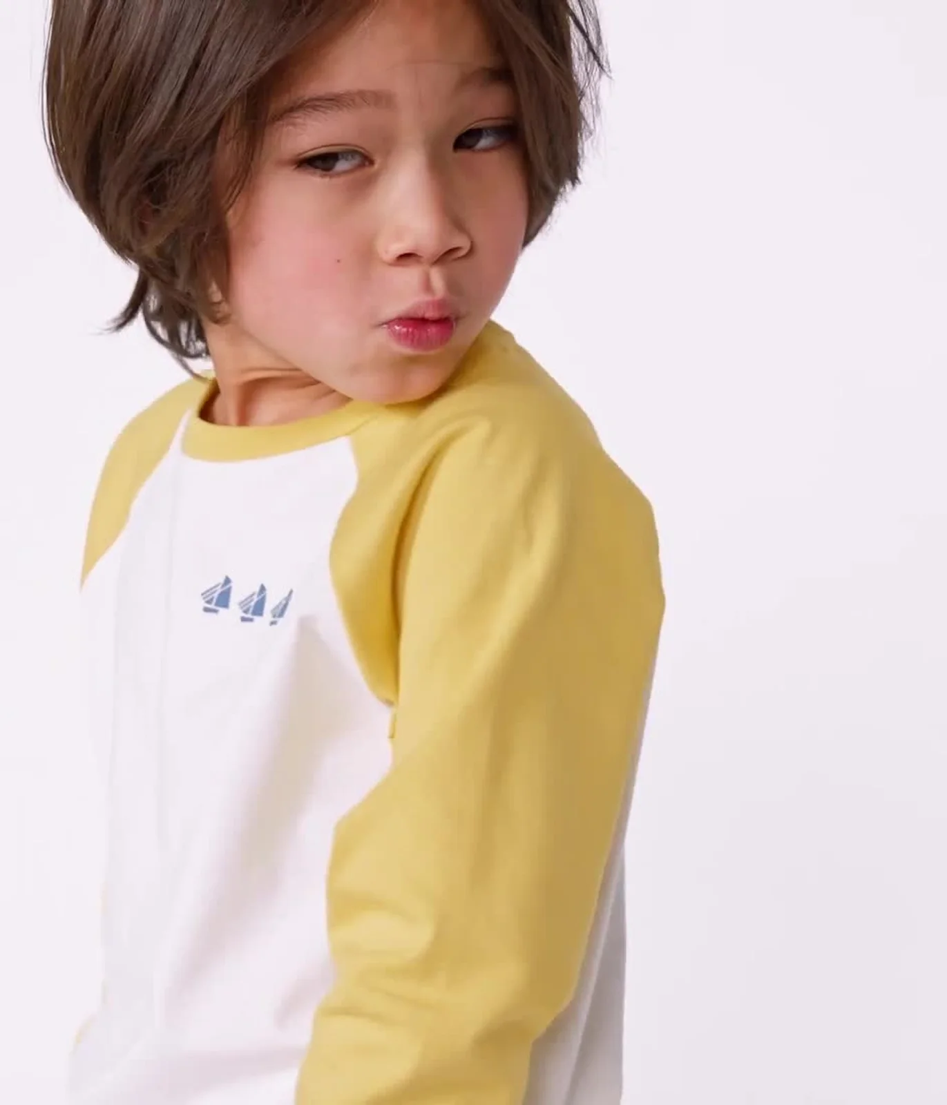 Children's 5-pocket denim trousers.