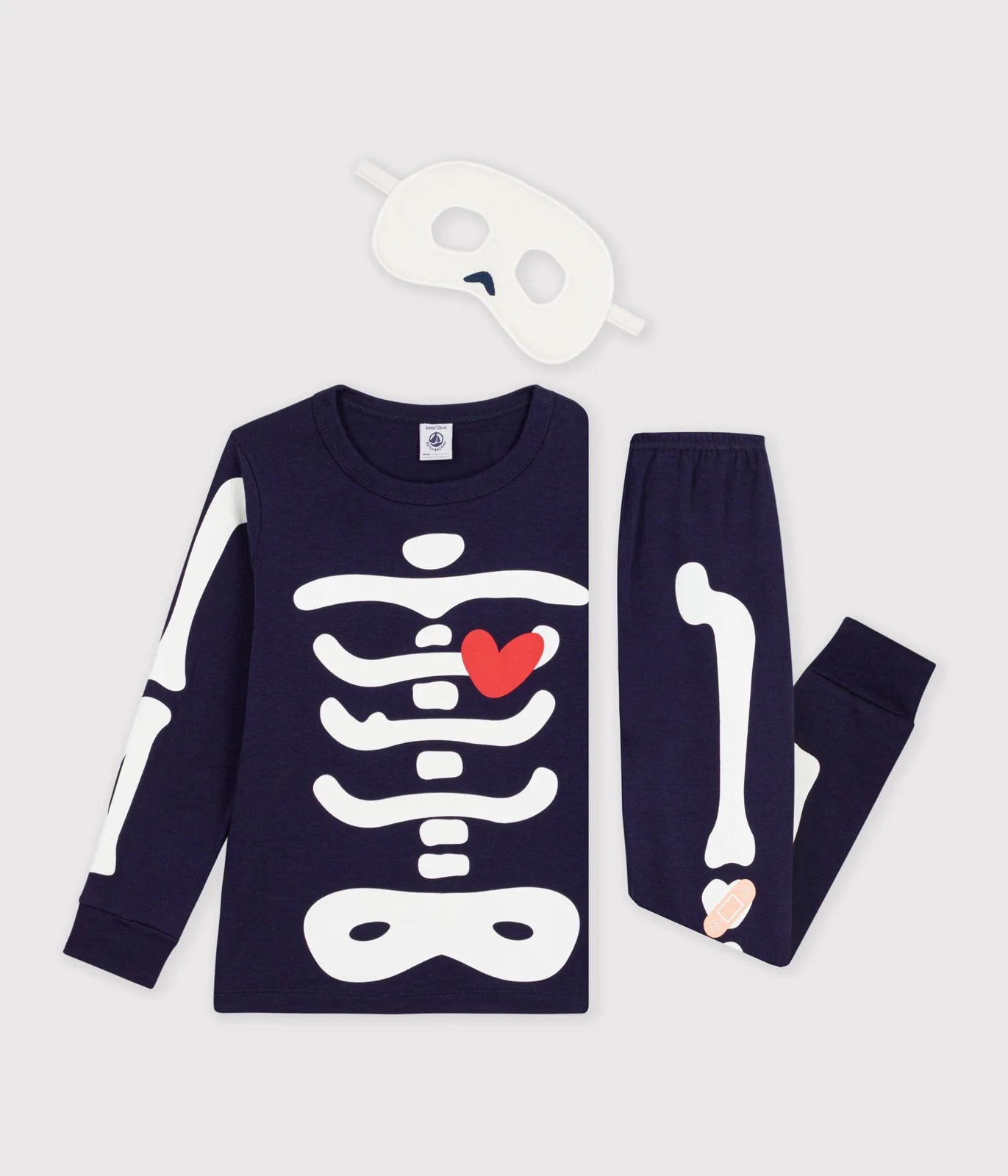Children's cotton skeleton costume pyjamas