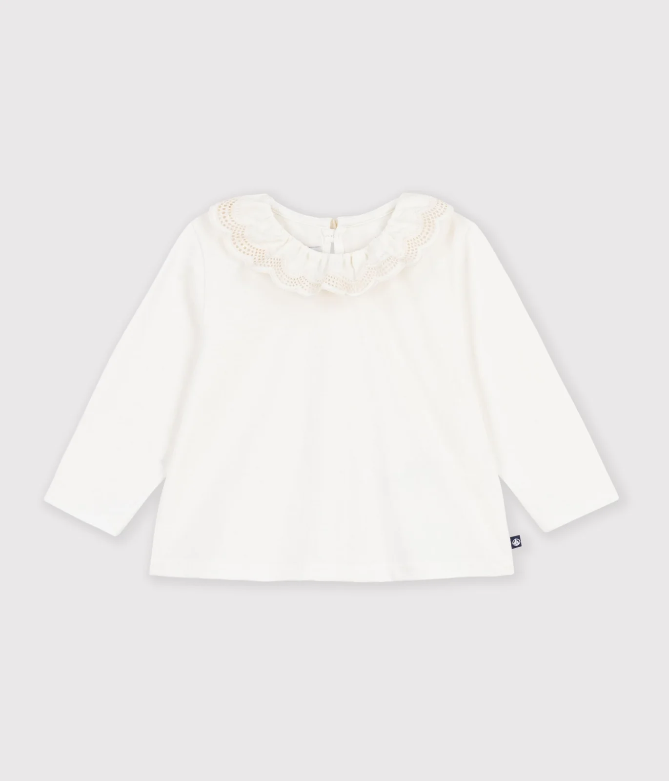 Babies' long-sleeved plain cotton T-Shirt