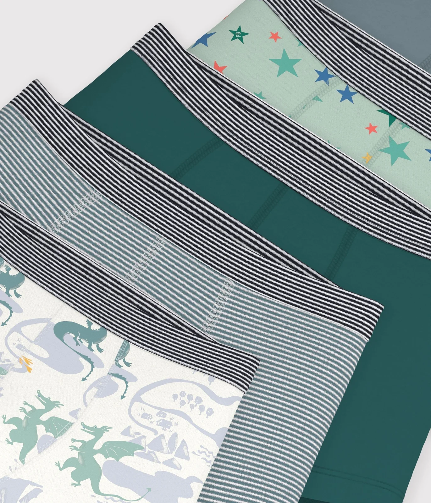 Pack of children's printed cotton boxers