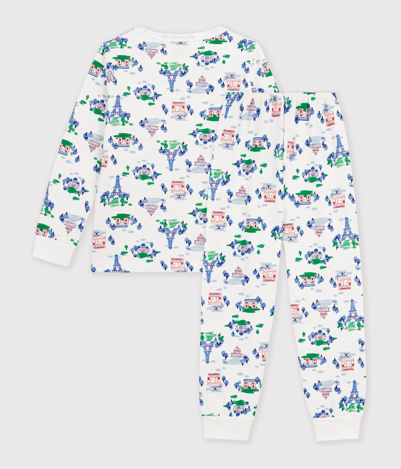 Children's pyjamas in Paris-print fleece