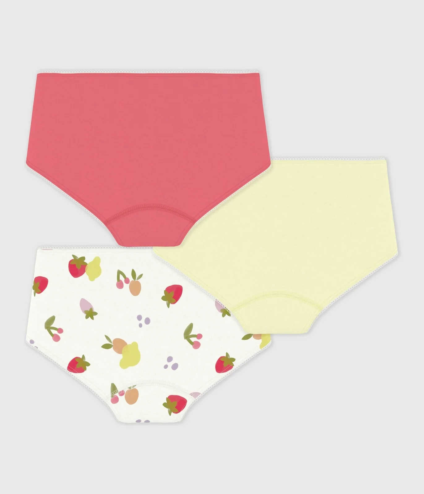 Pack of children's fruit-print cotton shorties