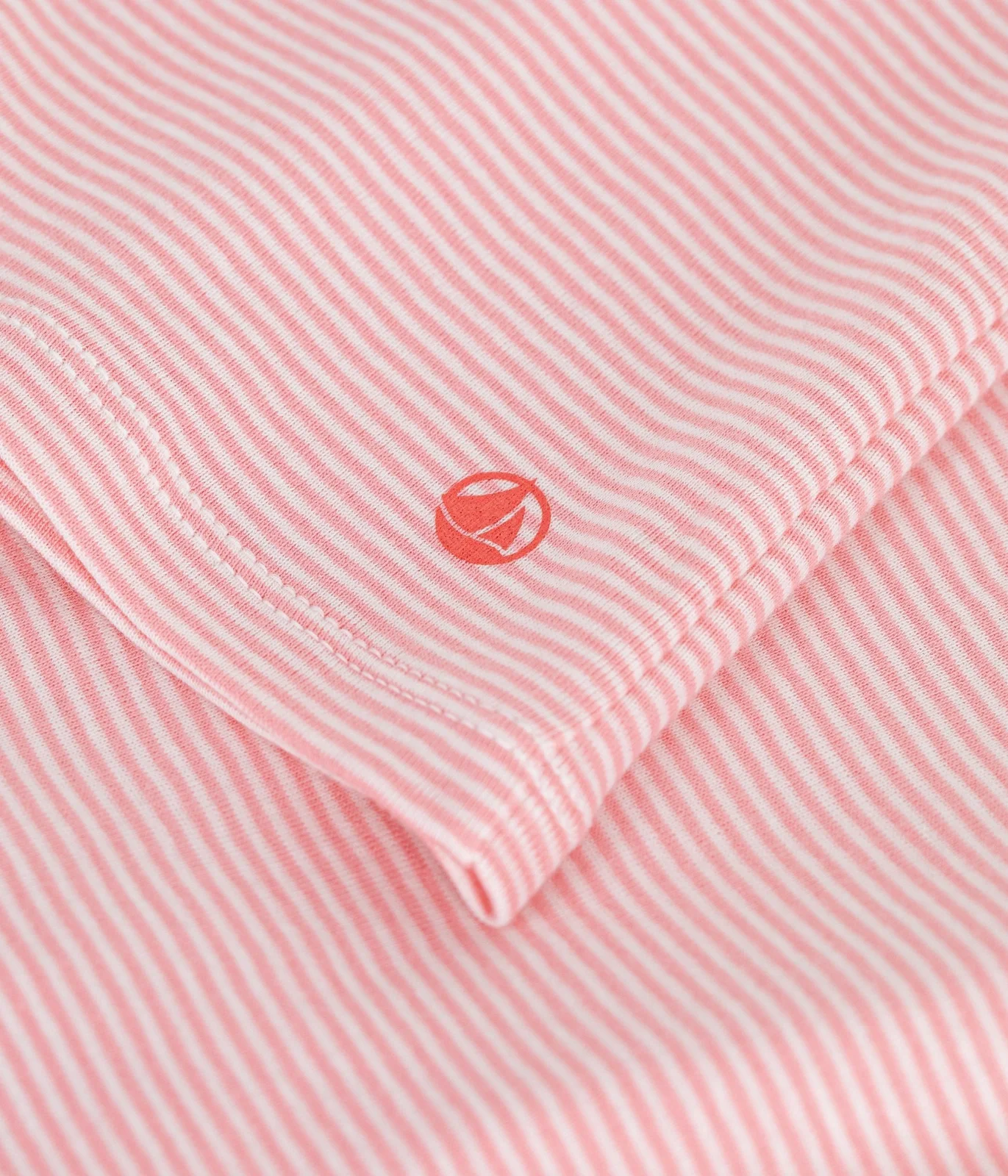 Women's short-sleeved stripy cotton T-shirt