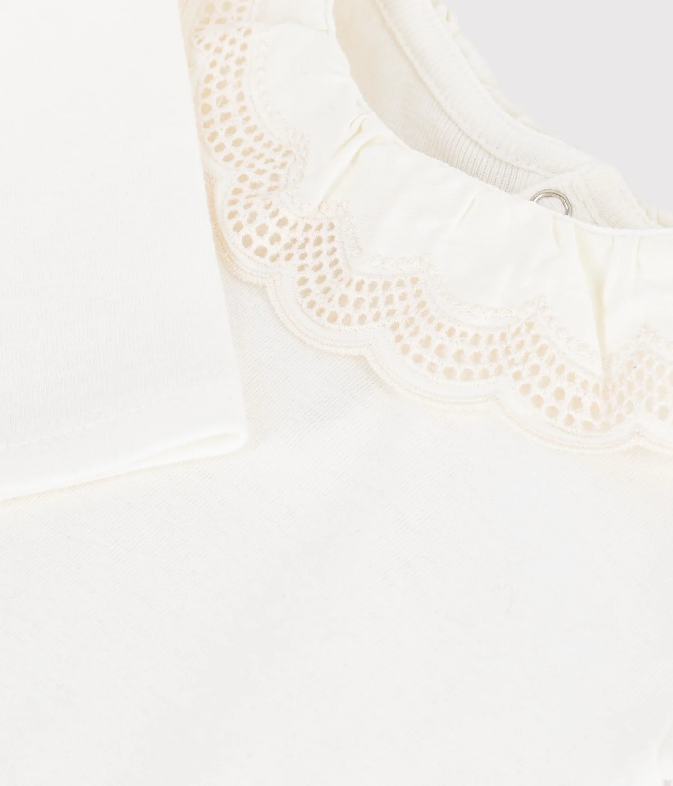 Babies' plain cotton body with a collar