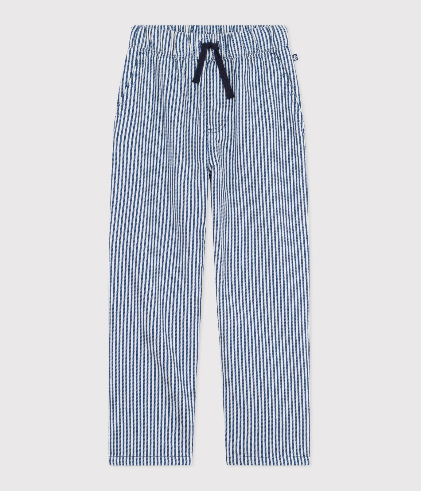 Children's stripy cotton trousers