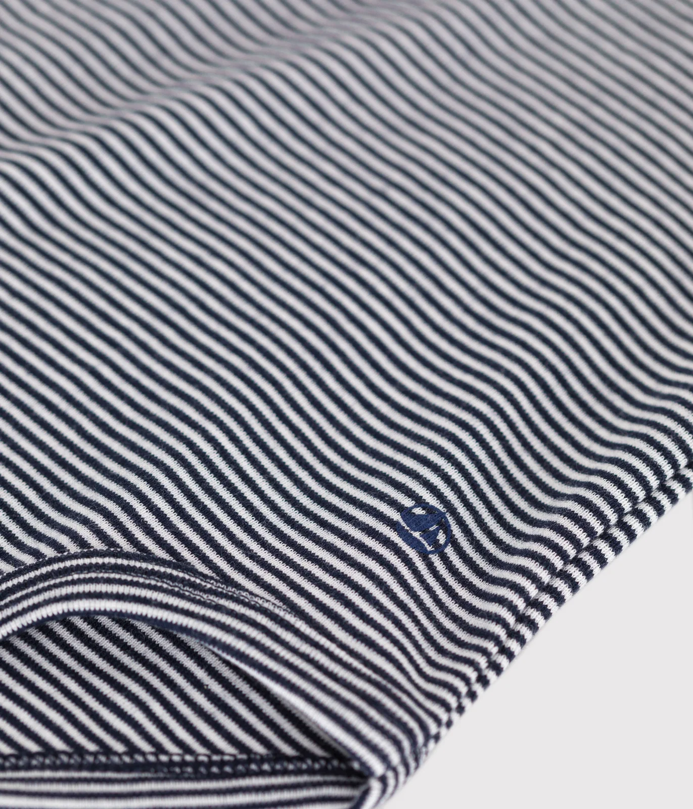 Babies' stripy cotton body with a polo shirt collar