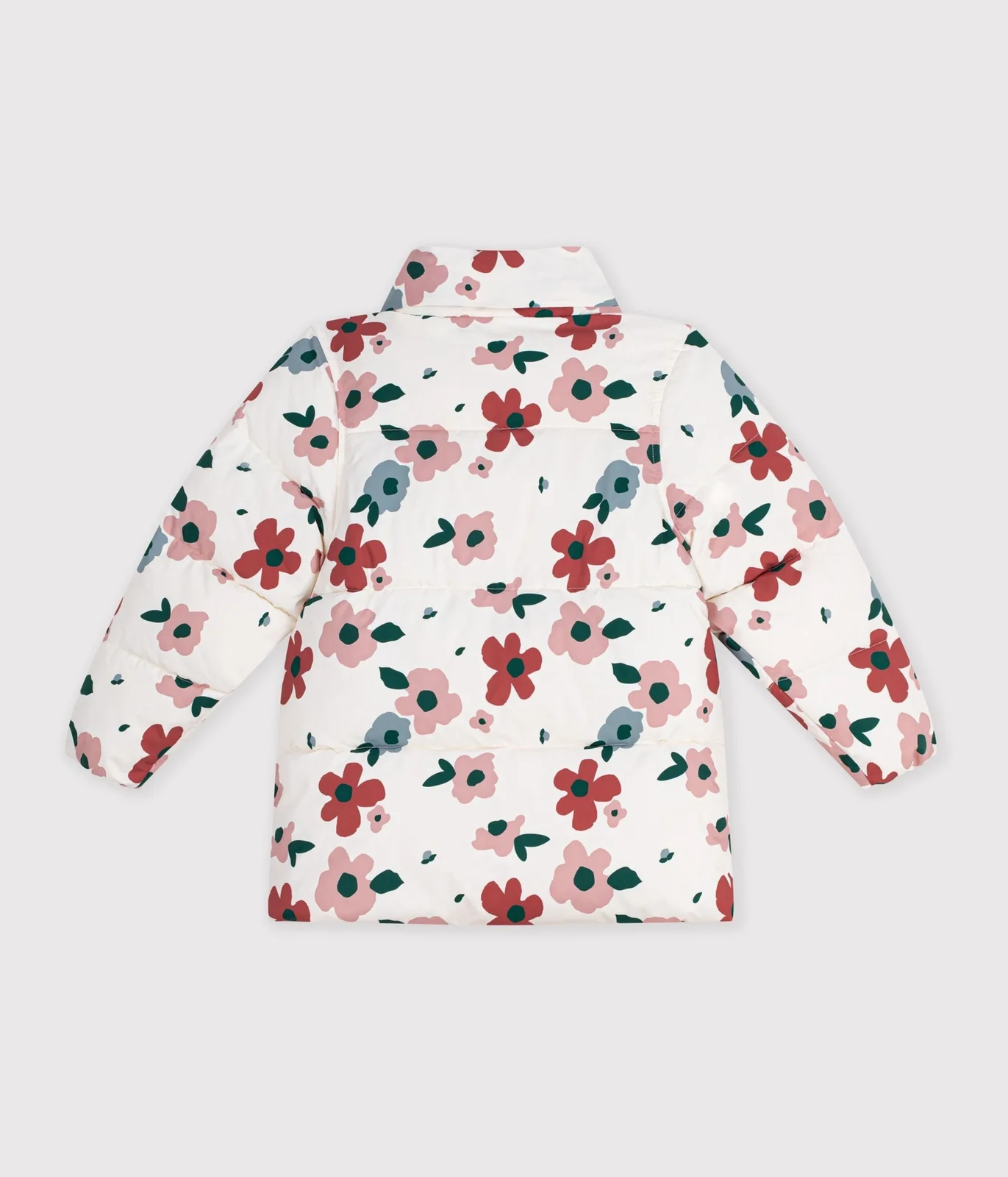 Children's floral pattern puffer jacket