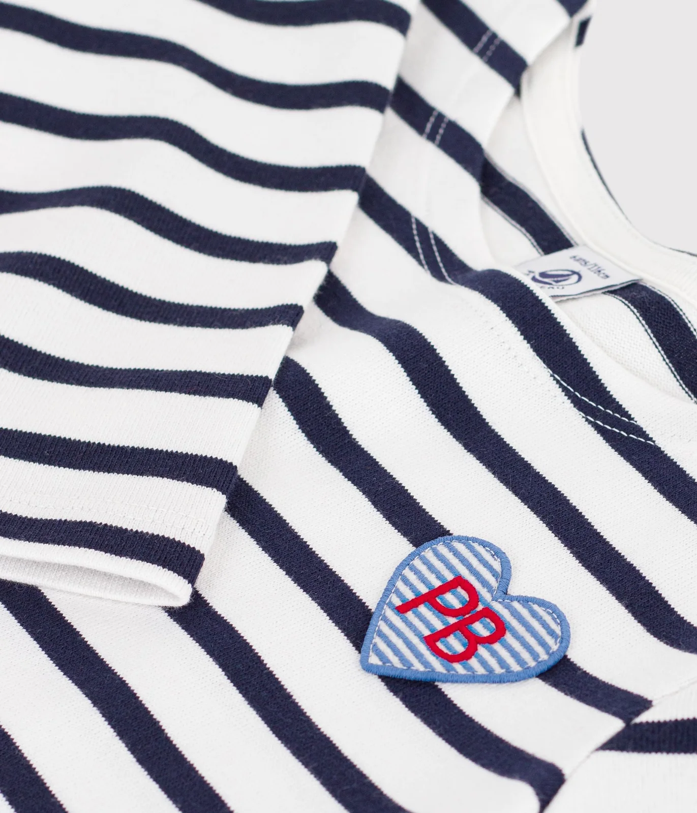 Children's long-sleeved stripy cotton dress