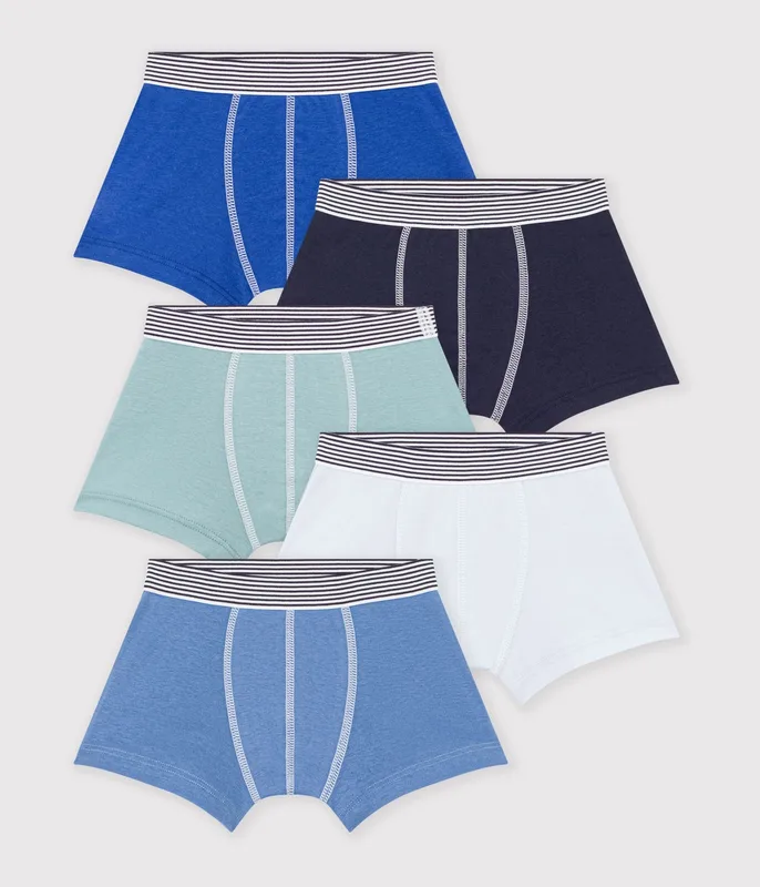 Pack of children's plain cotton boxers