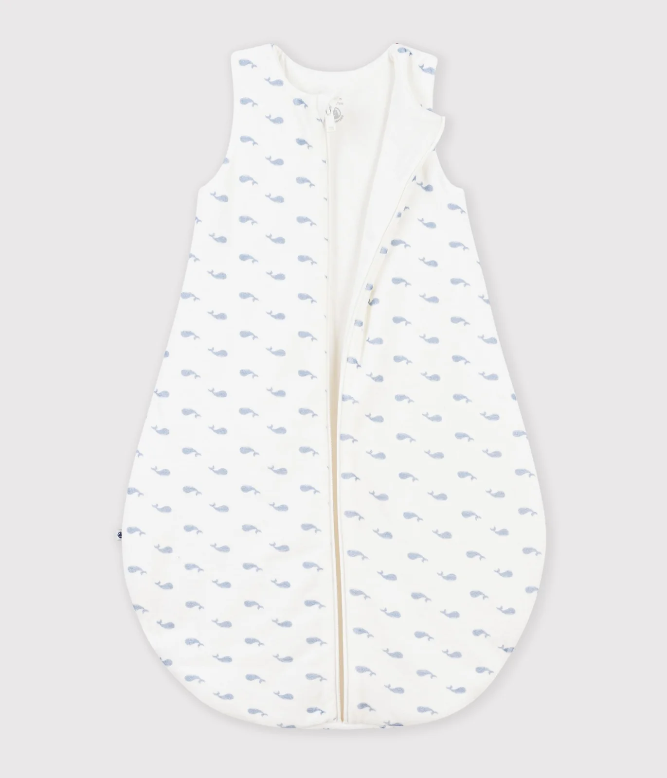 Babies' 3 TOG whale-print corduroy sleeping bag