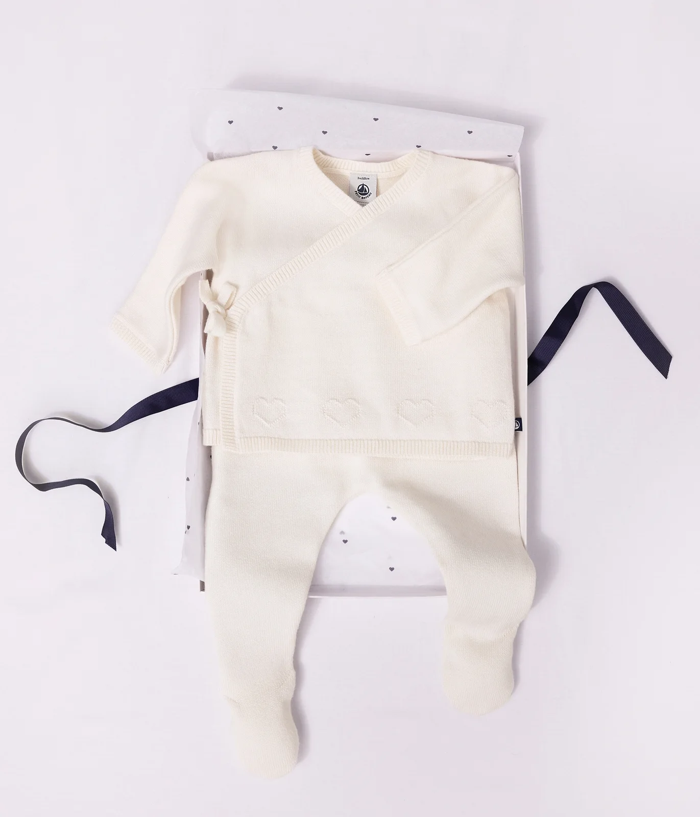 Babies' trousers in a wool and cotton knit