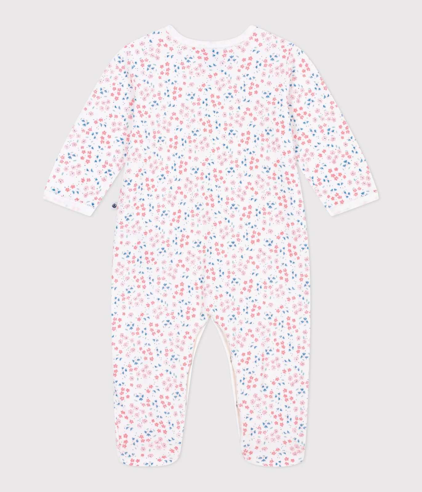 Babies' floral-print velour pyjama suit