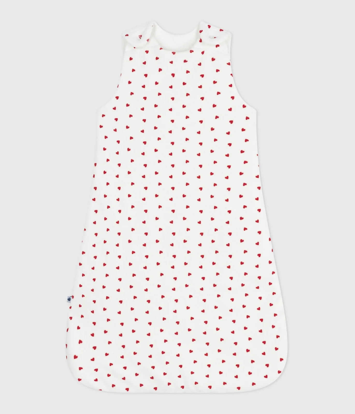 Babies' 3 TOG heart-print corduroy sleeping bag