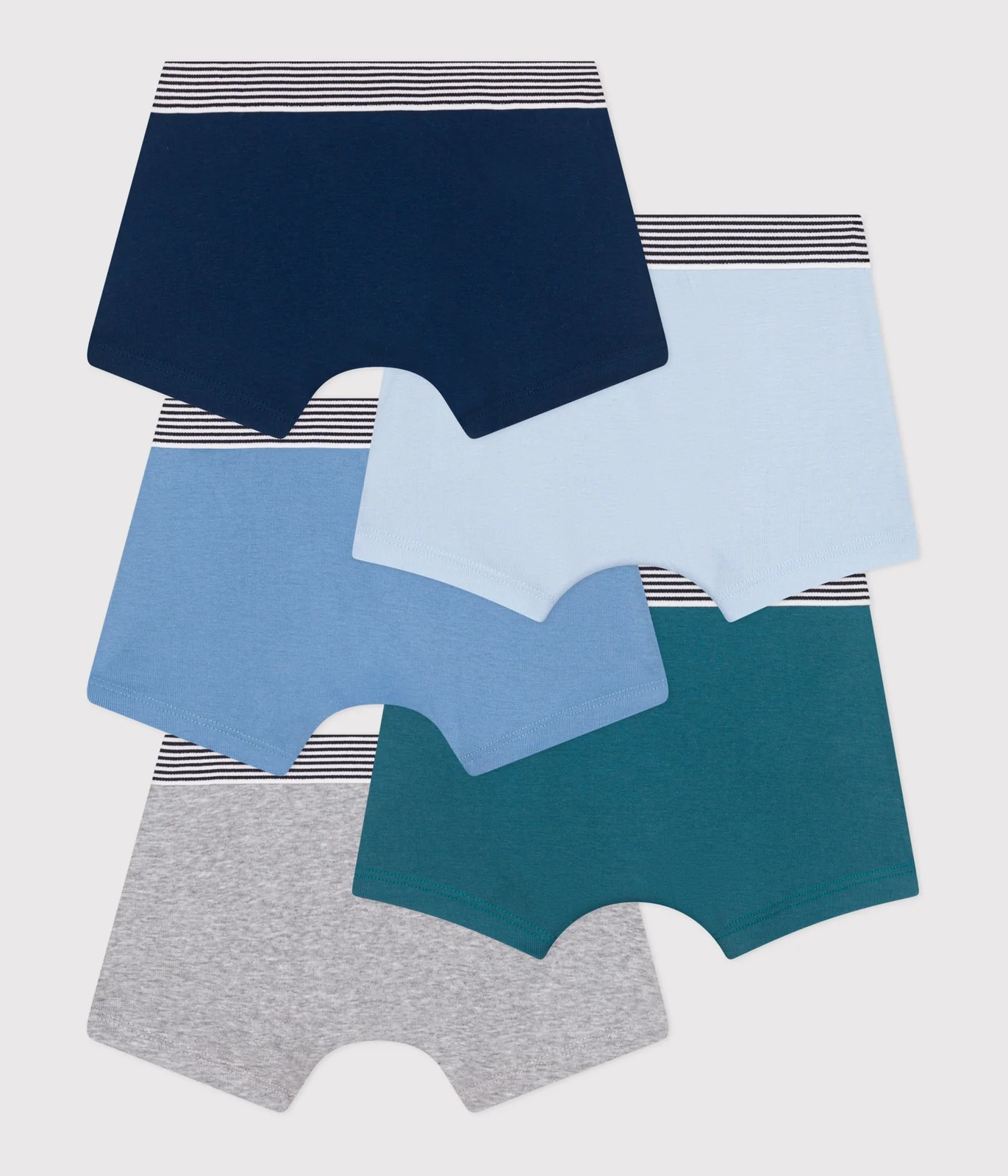 Children's plain cotton boxers - 5-pack